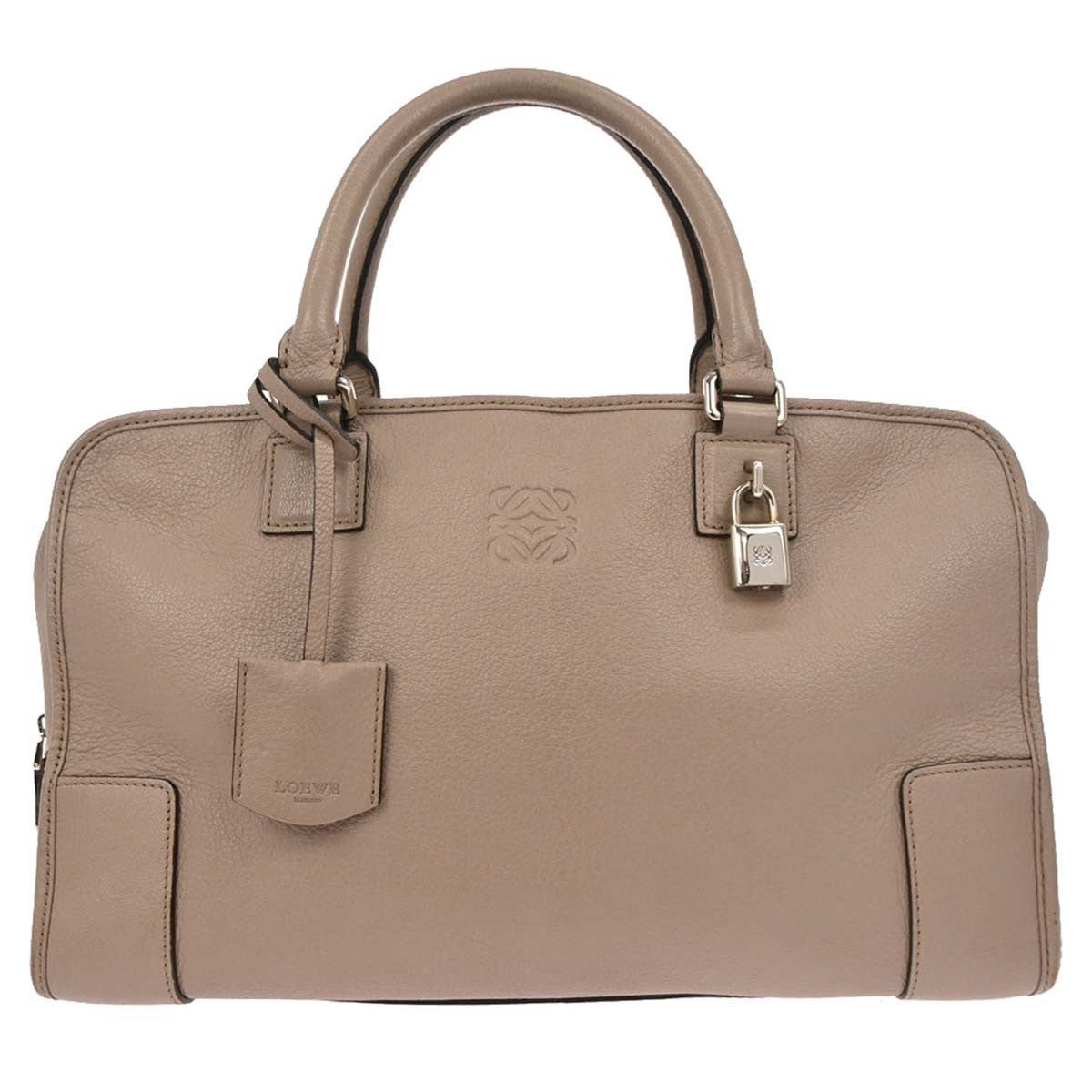 Loewe Amazona Leather Beige Leather Handbag (Pre-Owned)