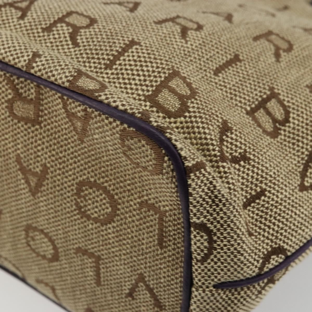 Bvlgari Logomania Canvas Beige Canvas Tote Bag Bag (Pre-Owned)