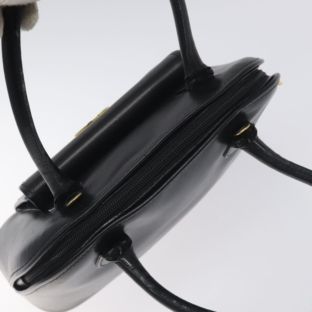 Celine Circle Logo Leather Black Leather Bag (Pre-Owned)