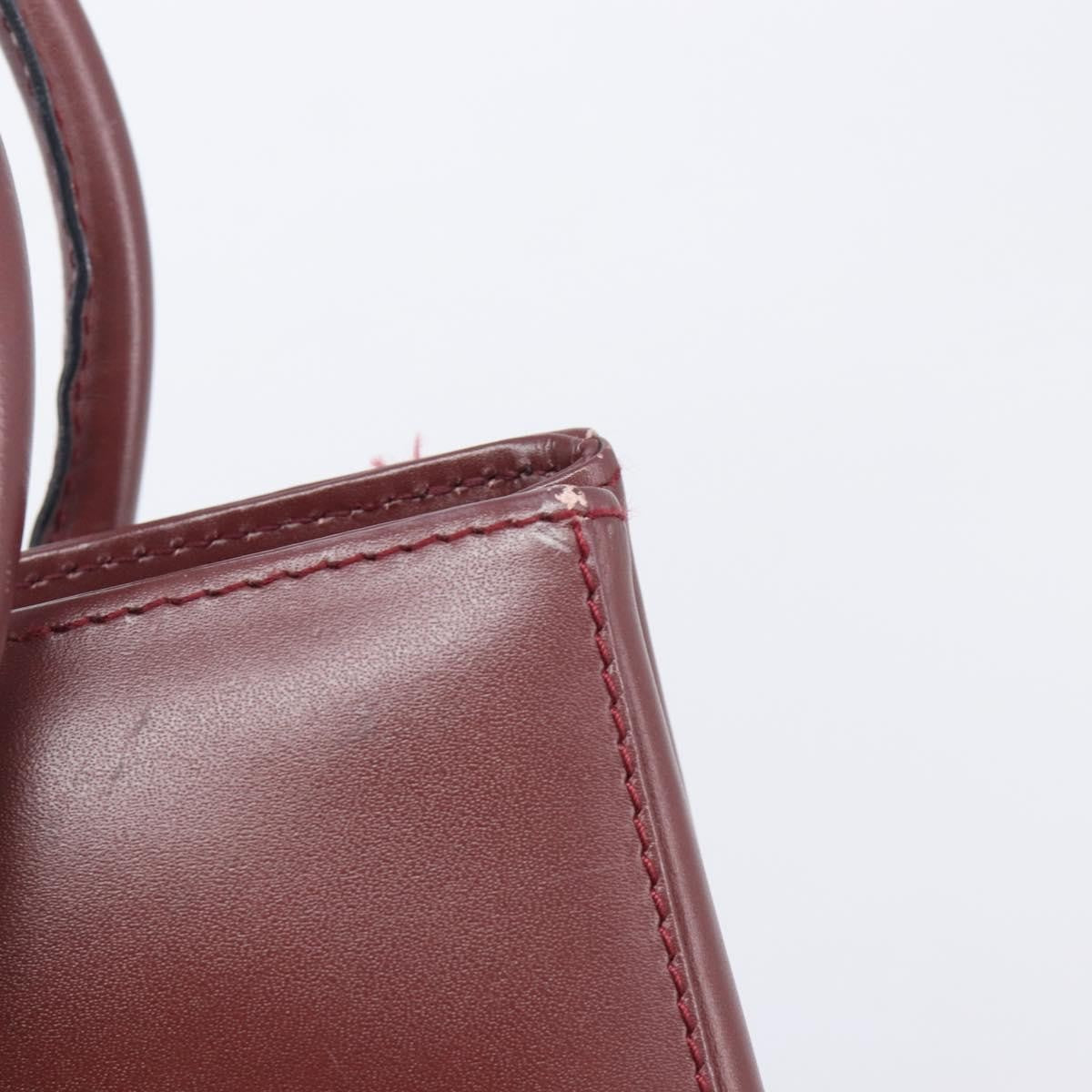 Cartier Must Line Leather Burgundy Leather Handbag (Pre-Owned)