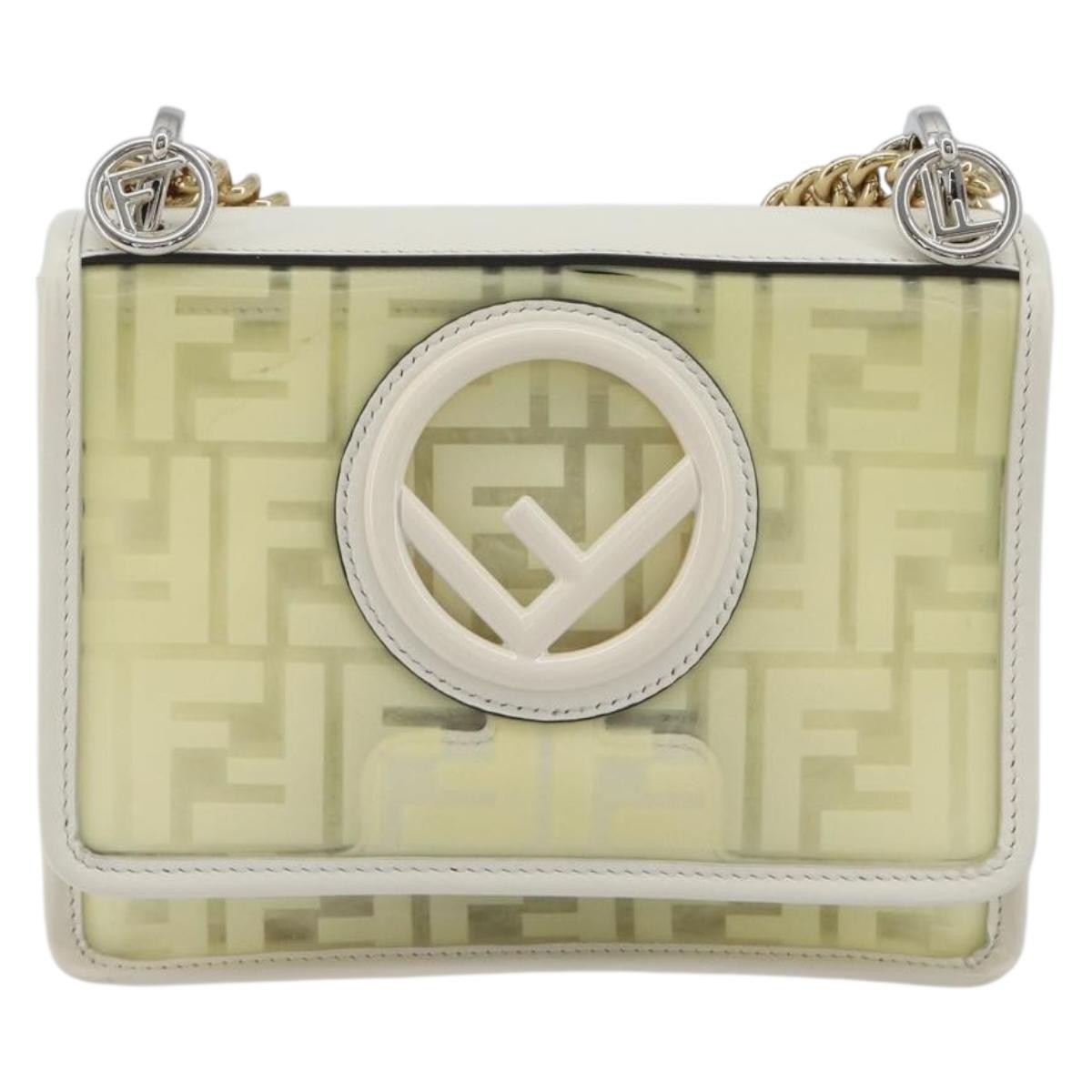 Fendi Kan I F Zucca Pu Clear Canvas Shoulder Bag Bag (Pre-Owned)