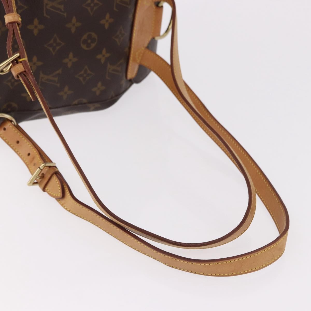 Louis Vuitton Montsouris Monogram Washed Denim Brown Canvas Backpack Bag (Pre-Owned)