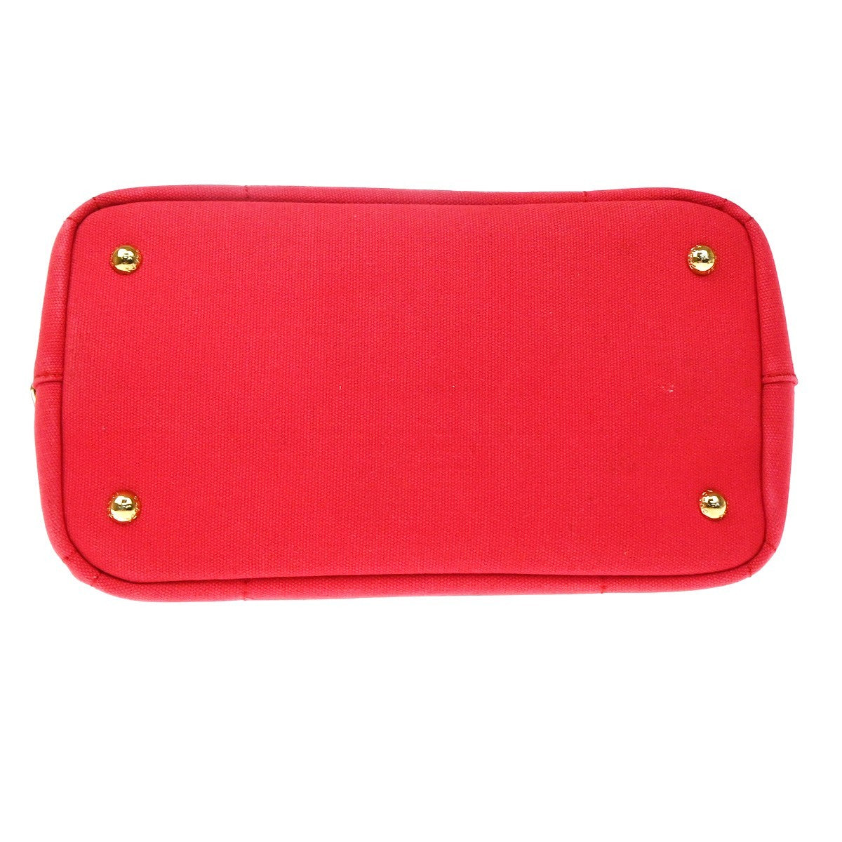 Prada Canapa Canvas Red Canvas Tote Bag Bag (Pre-Owned)