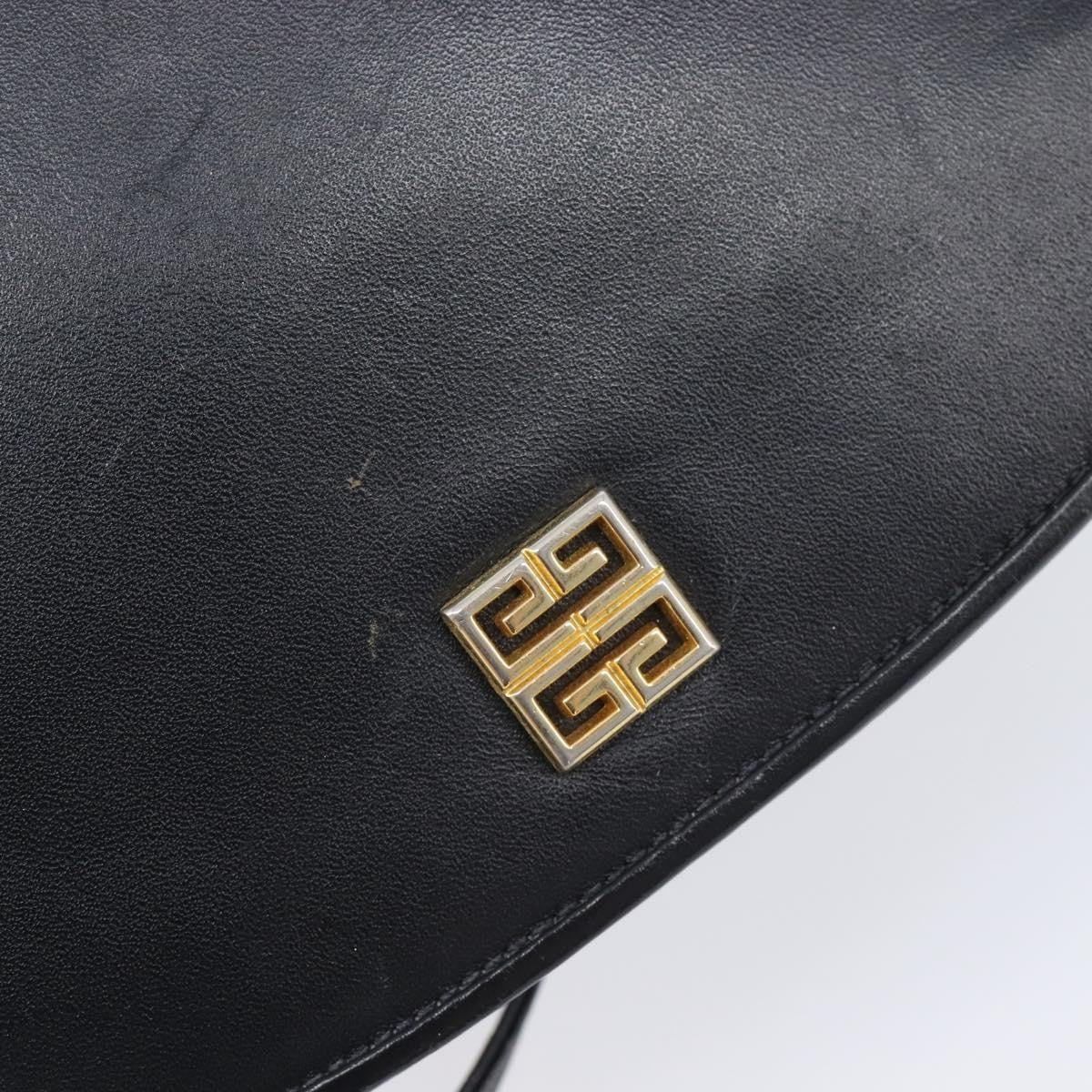 Givenchy 4G Shoulder Bag Leather Black Leather Shoulder Bag Bag (Pre-Owned)