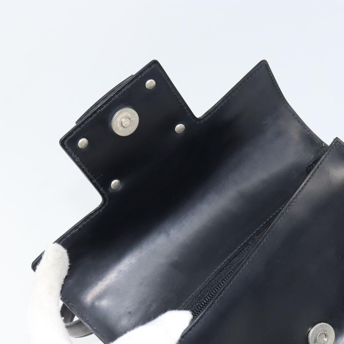 Salvatore Ferragamo Vala Leather Black Leather Handbag (Pre-Owned)