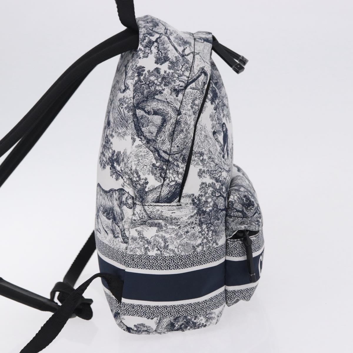 Christian Dior Toile De Jouy Travel Technical Fabric Navy Nylon Backpack Bag (Pre-Owned)