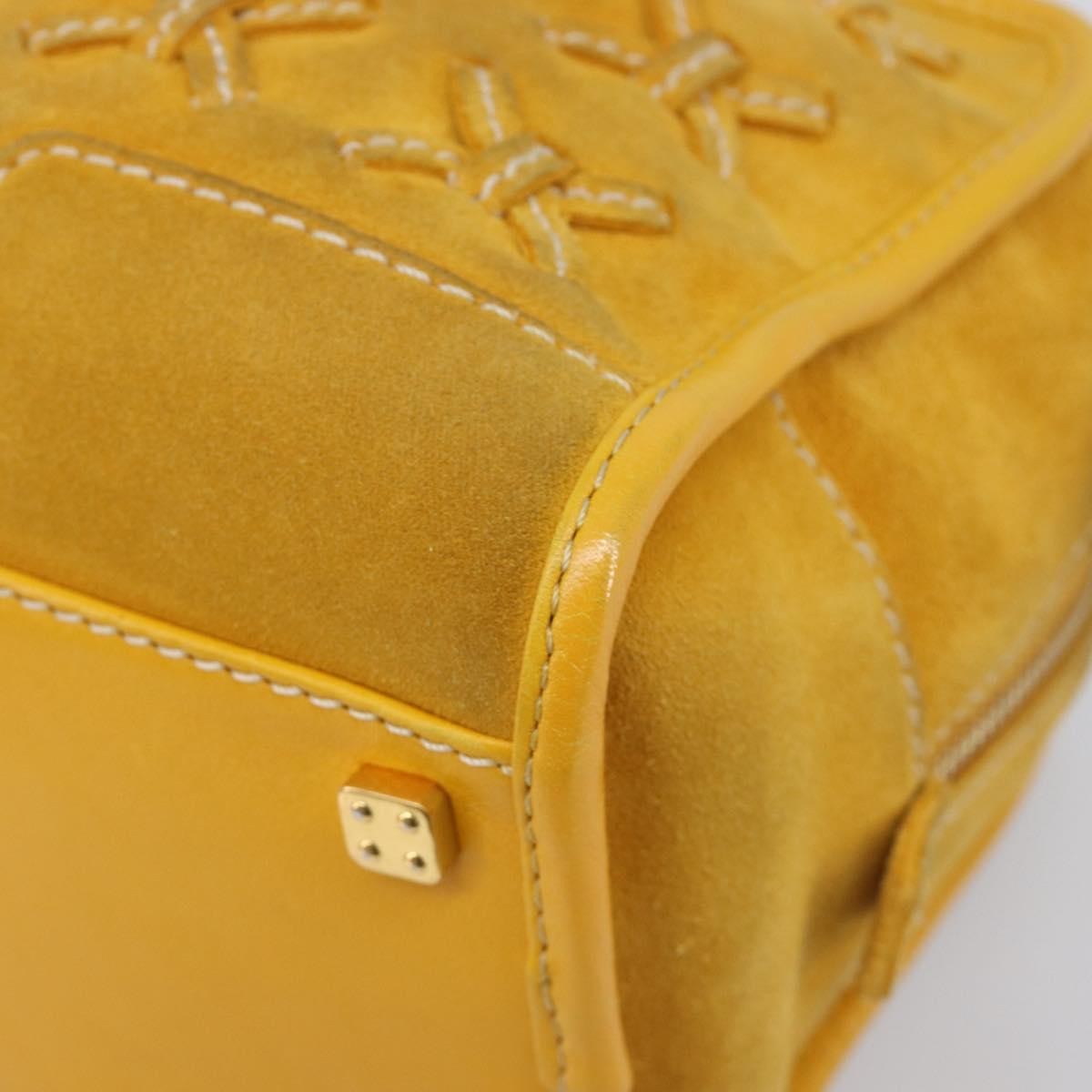 Loewe Amazona Suede Yellow Suede Handbag (Pre-Owned)