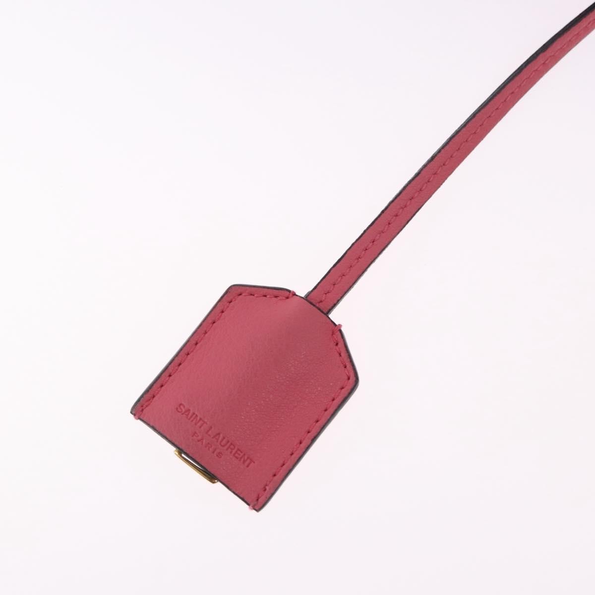 Saint Laurent Shopper Leather Pink Leather Tote Bag Bag (Pre-Owned)
