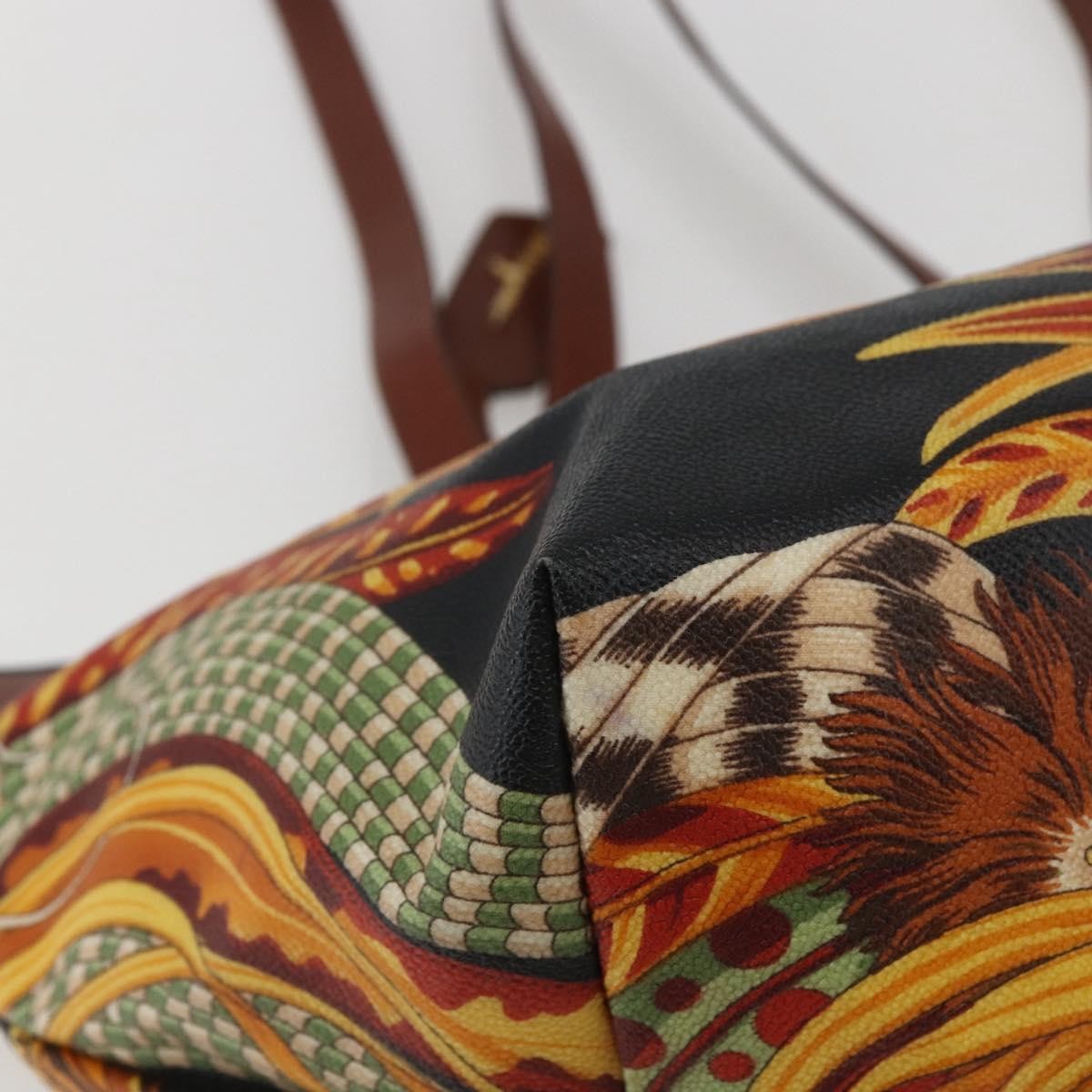 Salvatore Ferragamo Flower Tote Canvas Multicolour Pvc Tote Bag Bag (Pre-Owned)