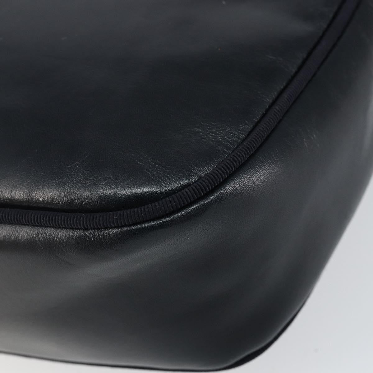 Salvatore Ferragamo Vala Leather Navy Leather Shoulder Bag Bag (Pre-Owned)