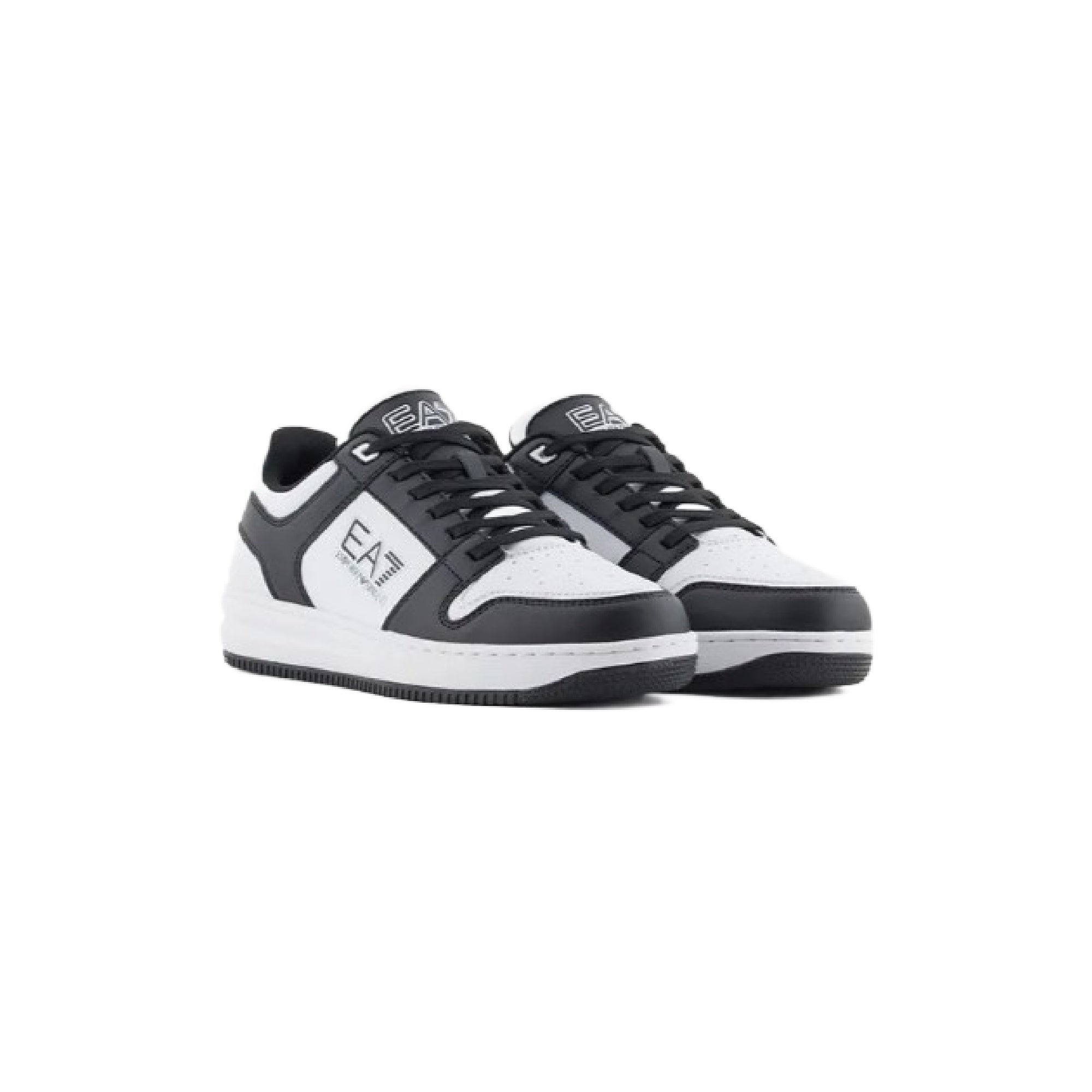 EA7 Emporio Armani Black And White Polyester Men's Sneakers