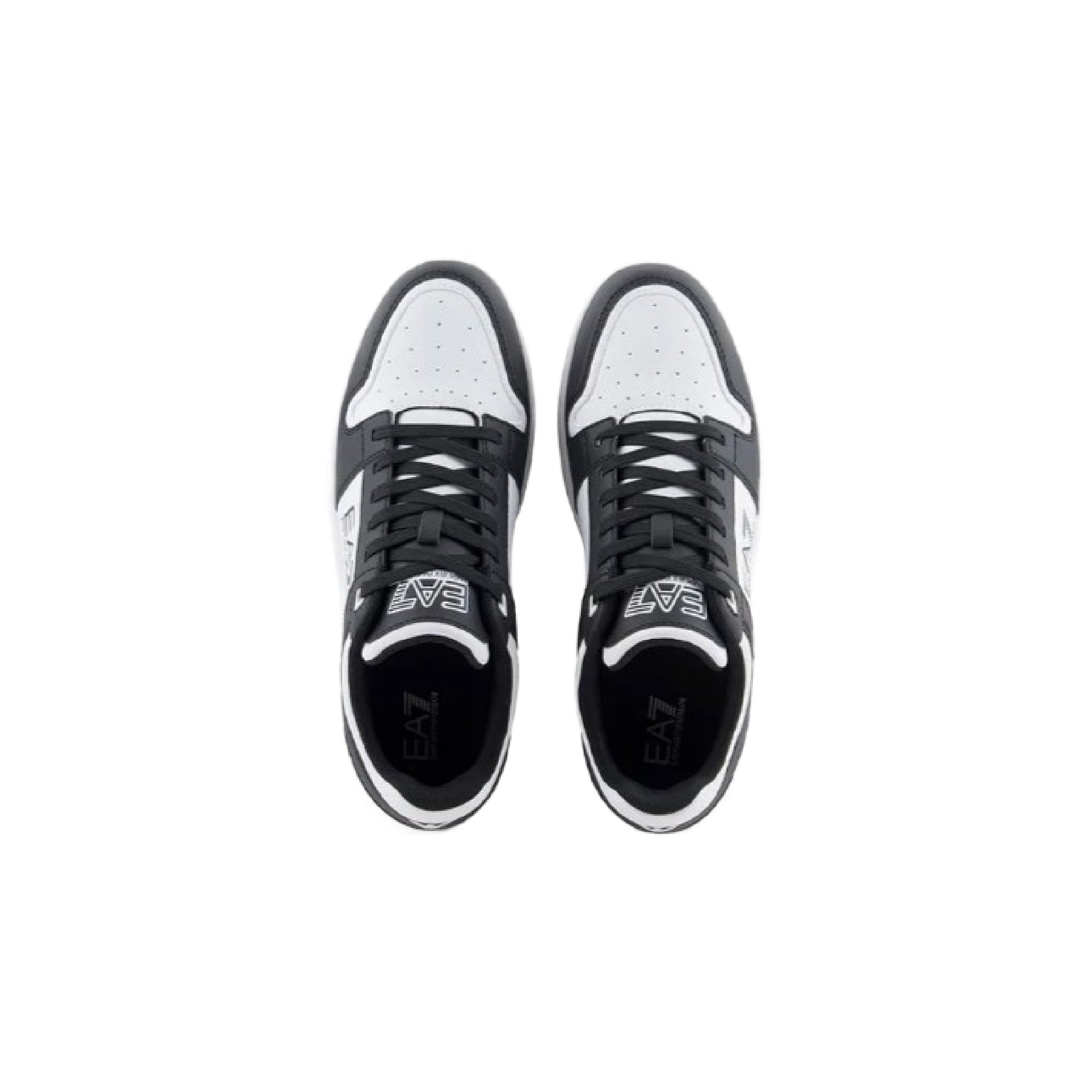 EA7 Emporio Armani Black And White Polyester Men's Sneakers