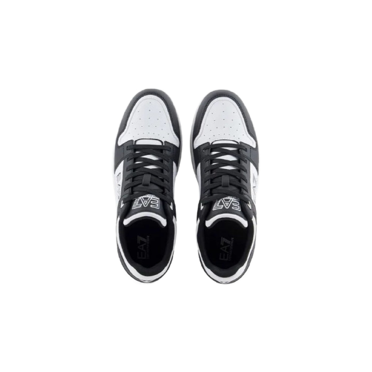 EA7 Emporio Armani Black And White Polyester Men's Sneakers