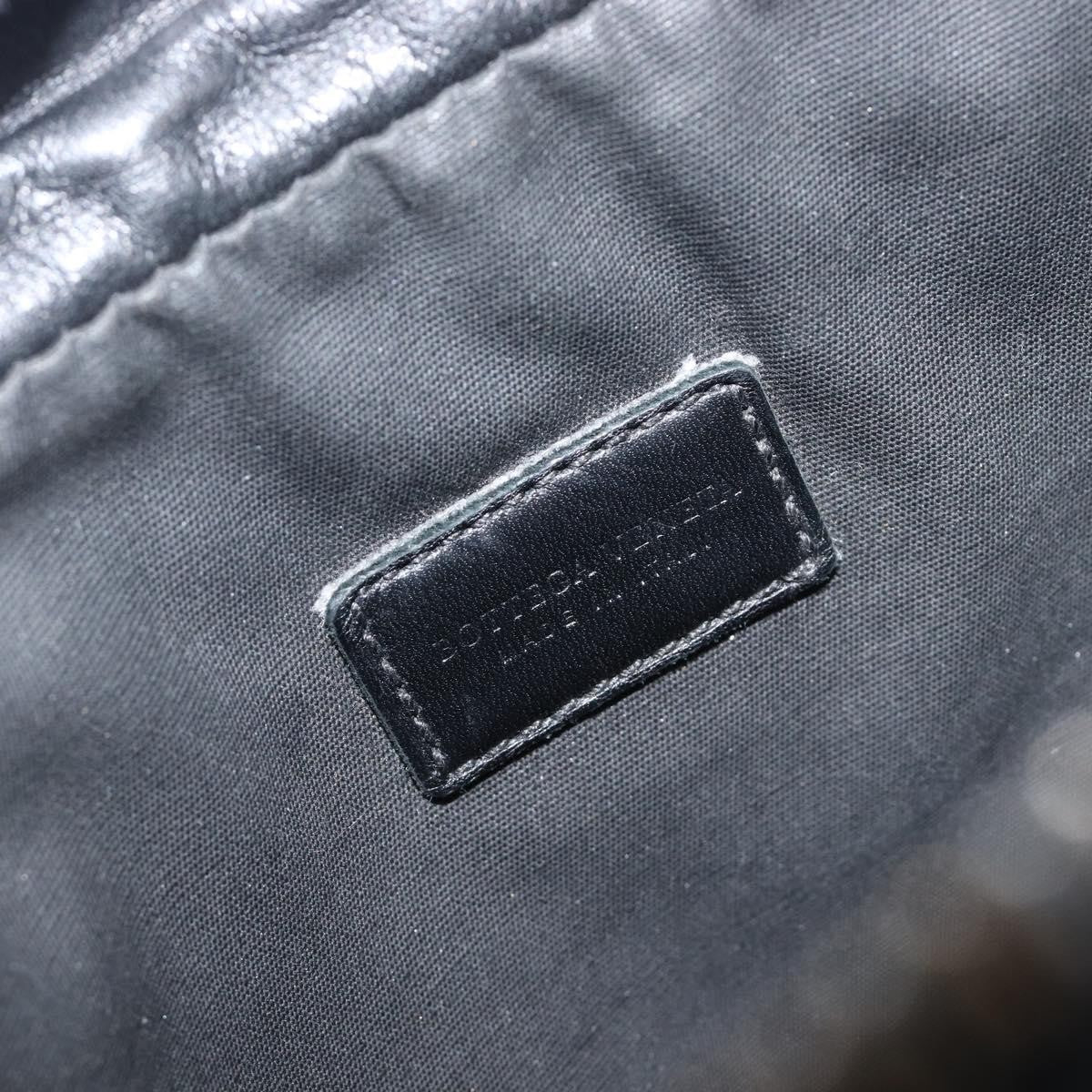 Bottega Veneta Front Pocket Messenger Intrecciato Nappa Black Leather Shoulder Bag Bag (Pre-Owned)