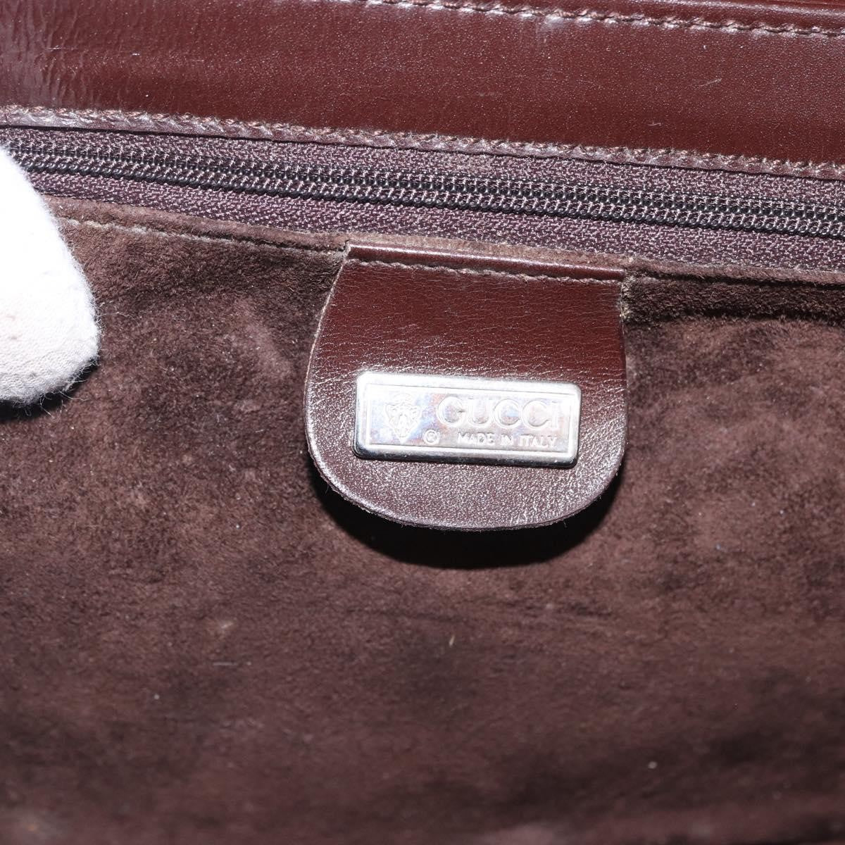 Gucci Vintage Leather Brown Leather Shoulder Bag Bag (Pre-Owned)