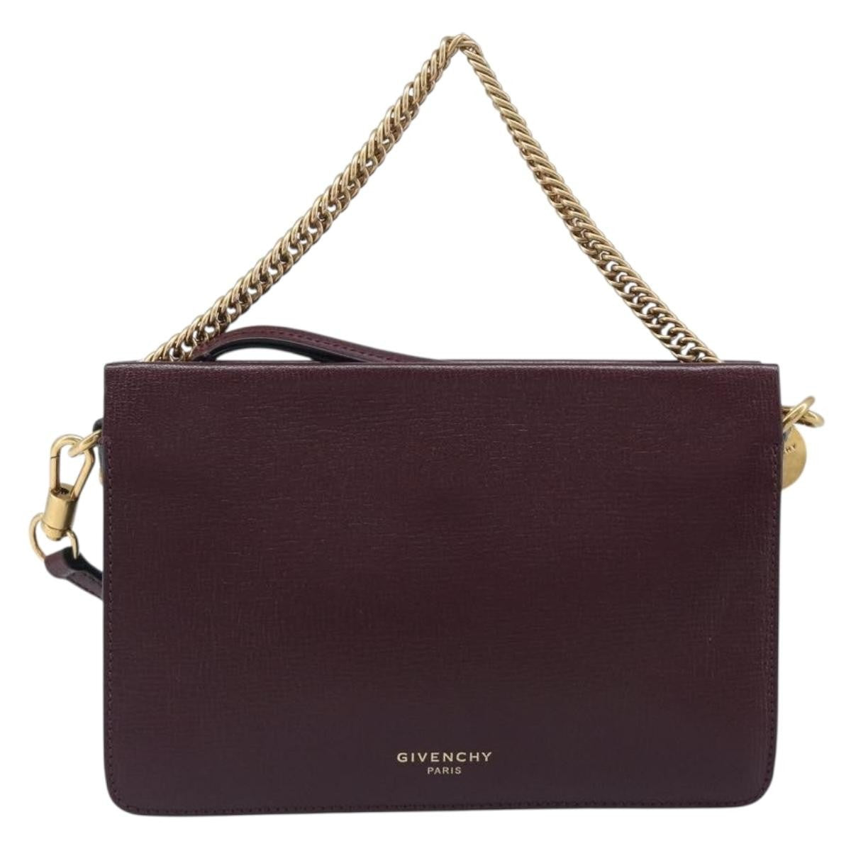 Givenchy Cross 3 Leather Burgundy Leather Crossbody Bag Bag (Pre-Owned)