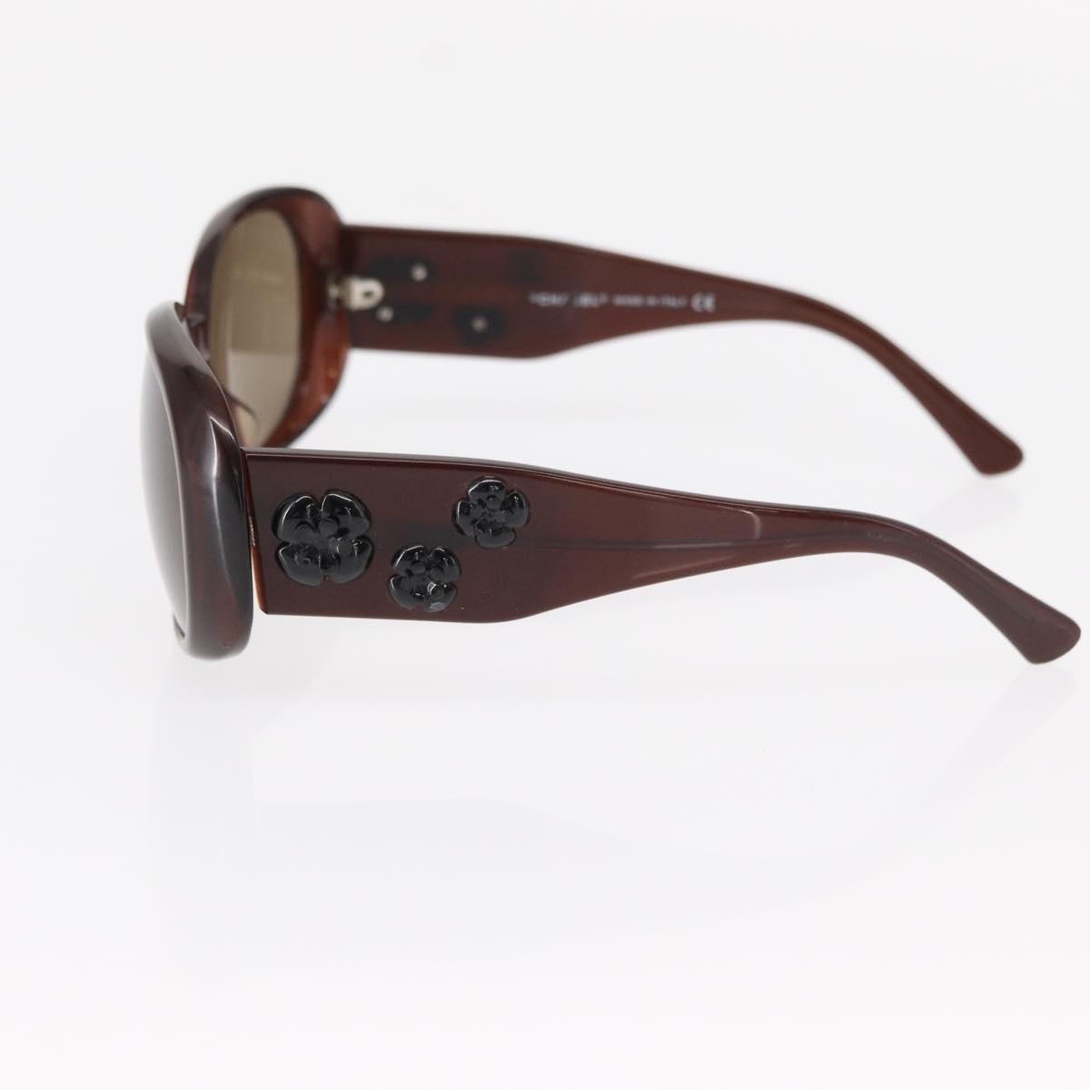 Chanel Camélia Plastic Brown Plastic Sunglasse Accessory (Pre-Owned)