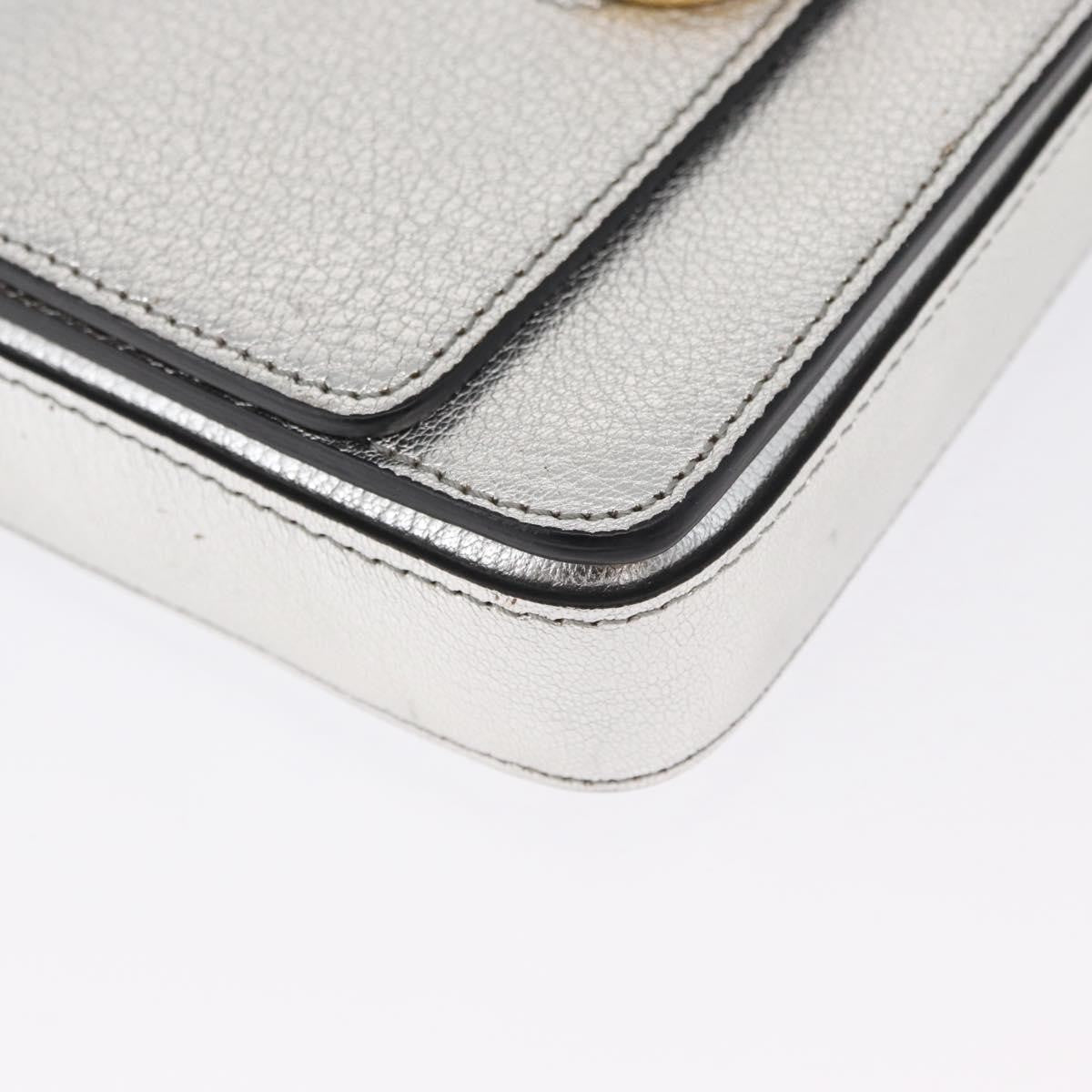 Burberry D-Ring Chain Leather Silver Leather Shoulder Bag Bag (Pre-Owned)