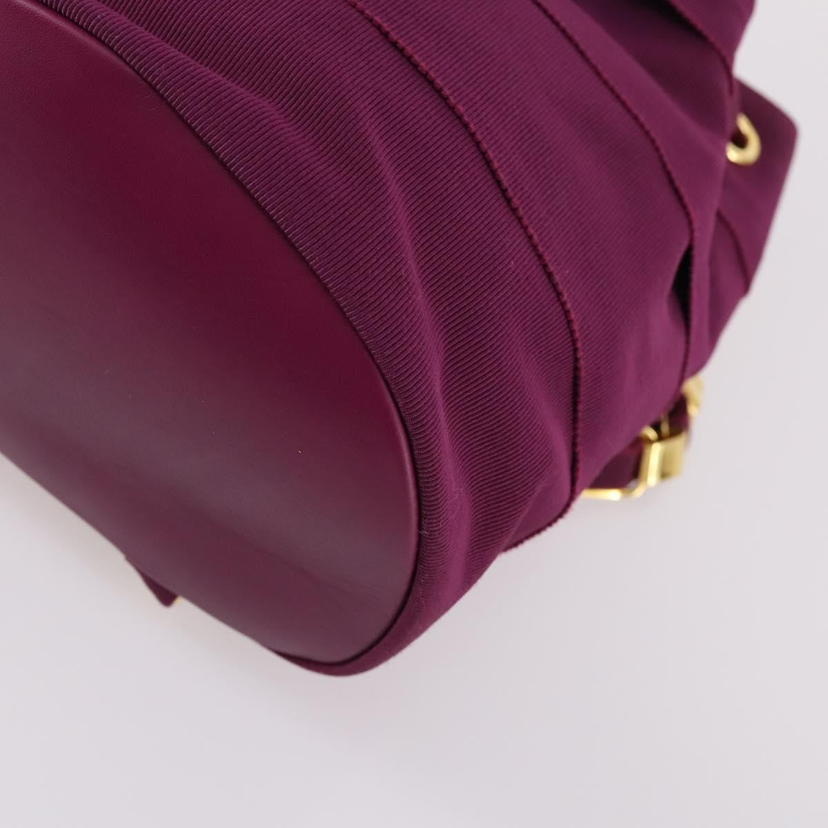 Salvatore Ferragamo Vala Canvas Purple Canvas Backpack Bag (Pre-Owned)