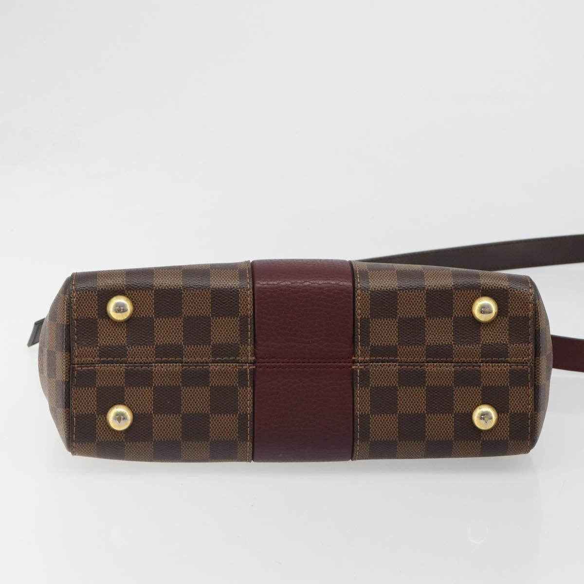Louis Vuitton Bond Street Damier With Leather Brown Canvas Handbag (Pre-Owned)