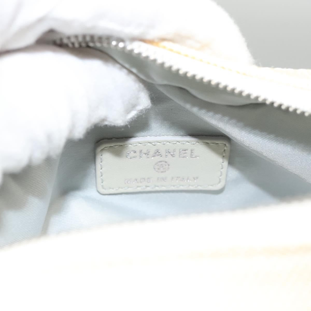 Chanel Vintage Clutch Leather Gray Leather Clutche & Pouche Bag (Pre-Owned)