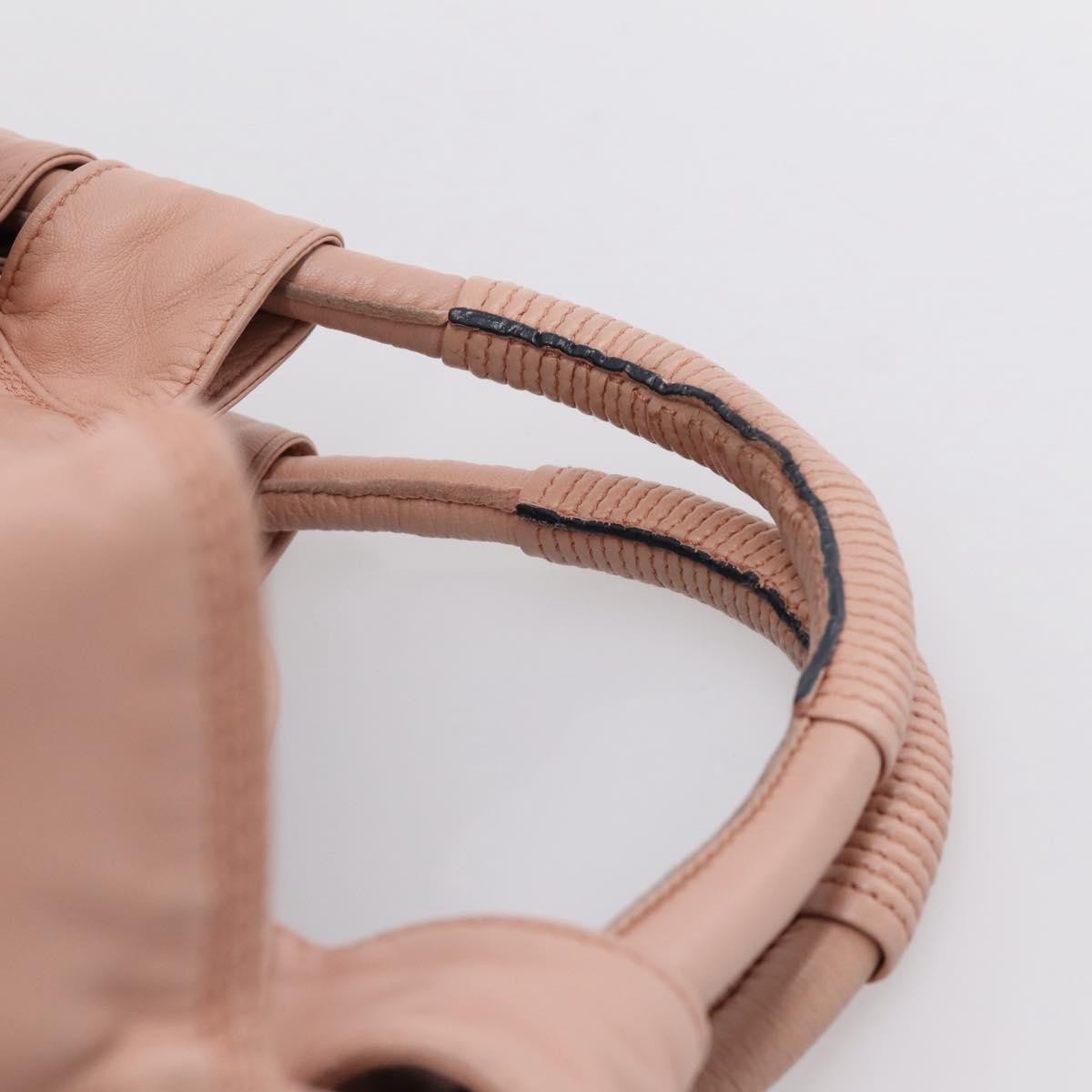 Loewe Anagram Logo Nappa Aire Hand Leather Pink Leather Handbag (Pre-Owned)