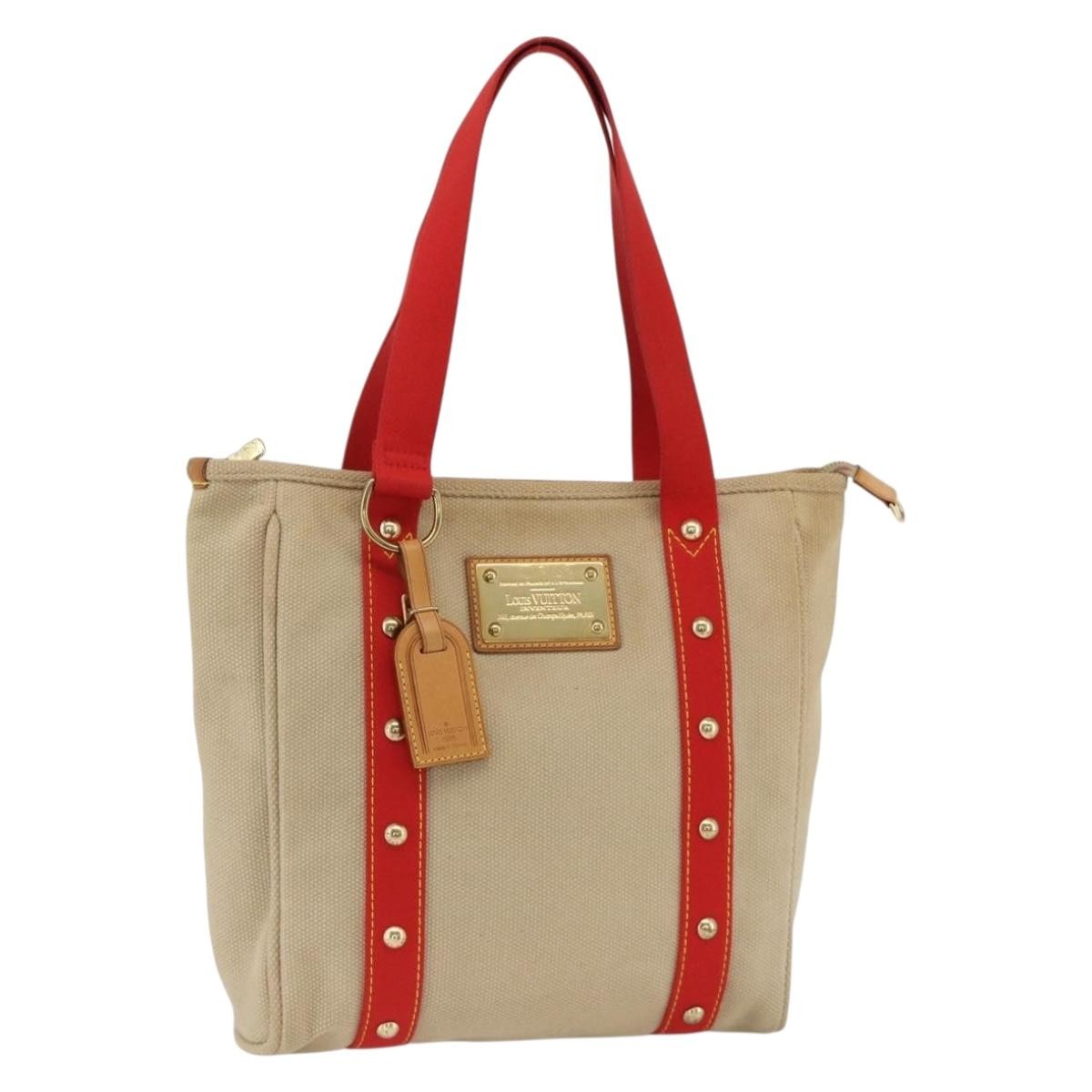 Louis Vuitton Antigua Tote Canvas Beige Canvas Tote Bag Bag (Pre-Owned)