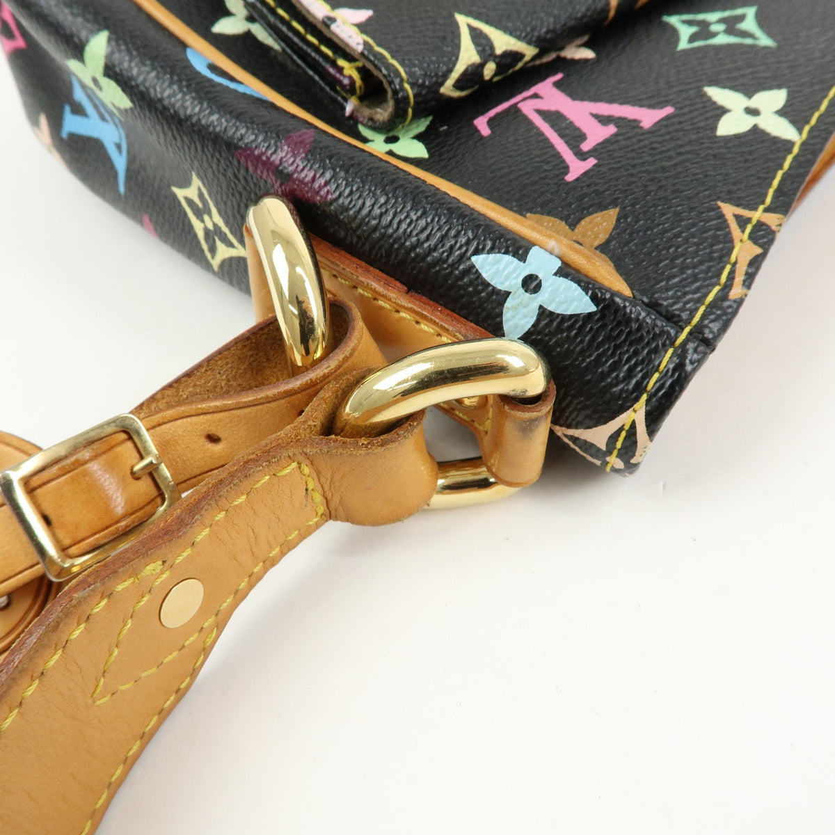 Louis Vuitton Lodge Monogram Multicolor Black Canvas Handbag (Pre-Owned)