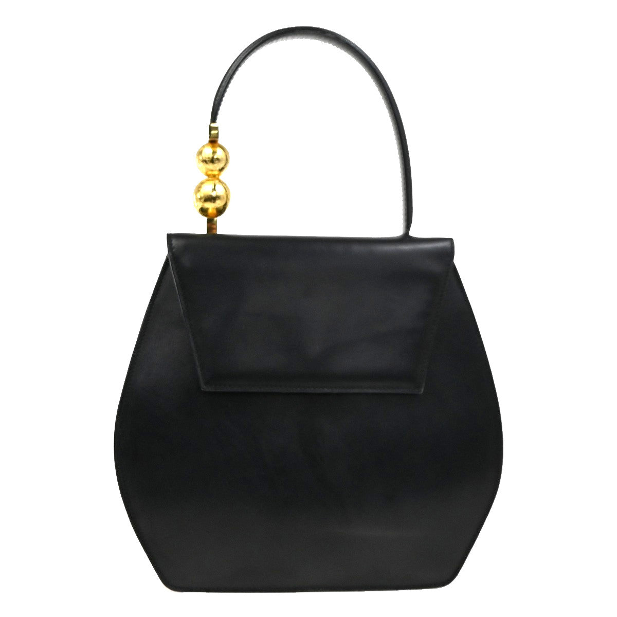Celine Vintage Leather Black Leather Shoulder Bag Bag (Pre-Owned)