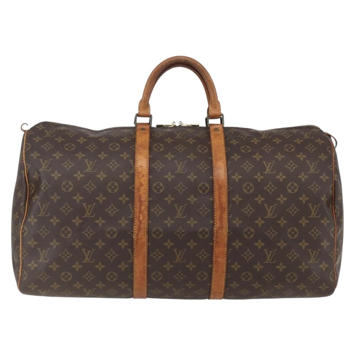 Louis Vuitton Keepall Monogram Canvas Brown Canvas Travel Bag Bag (Pre-Owned)