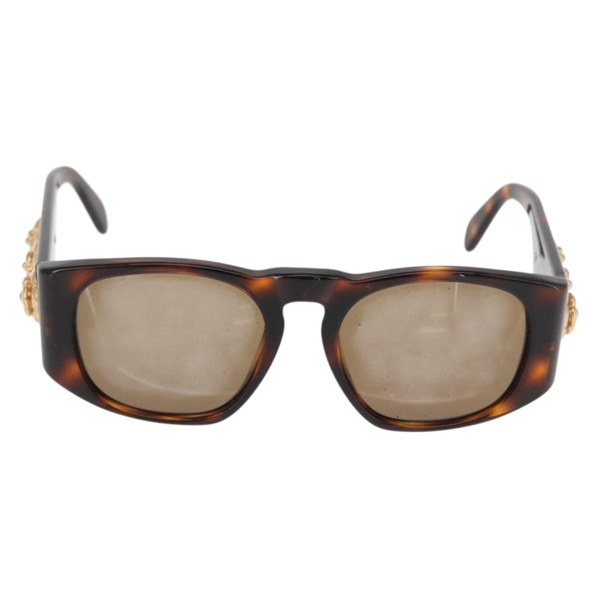 Chanel Camélia Plastic Brown Plastic Sunglasse Accessory (Pre-Owned)