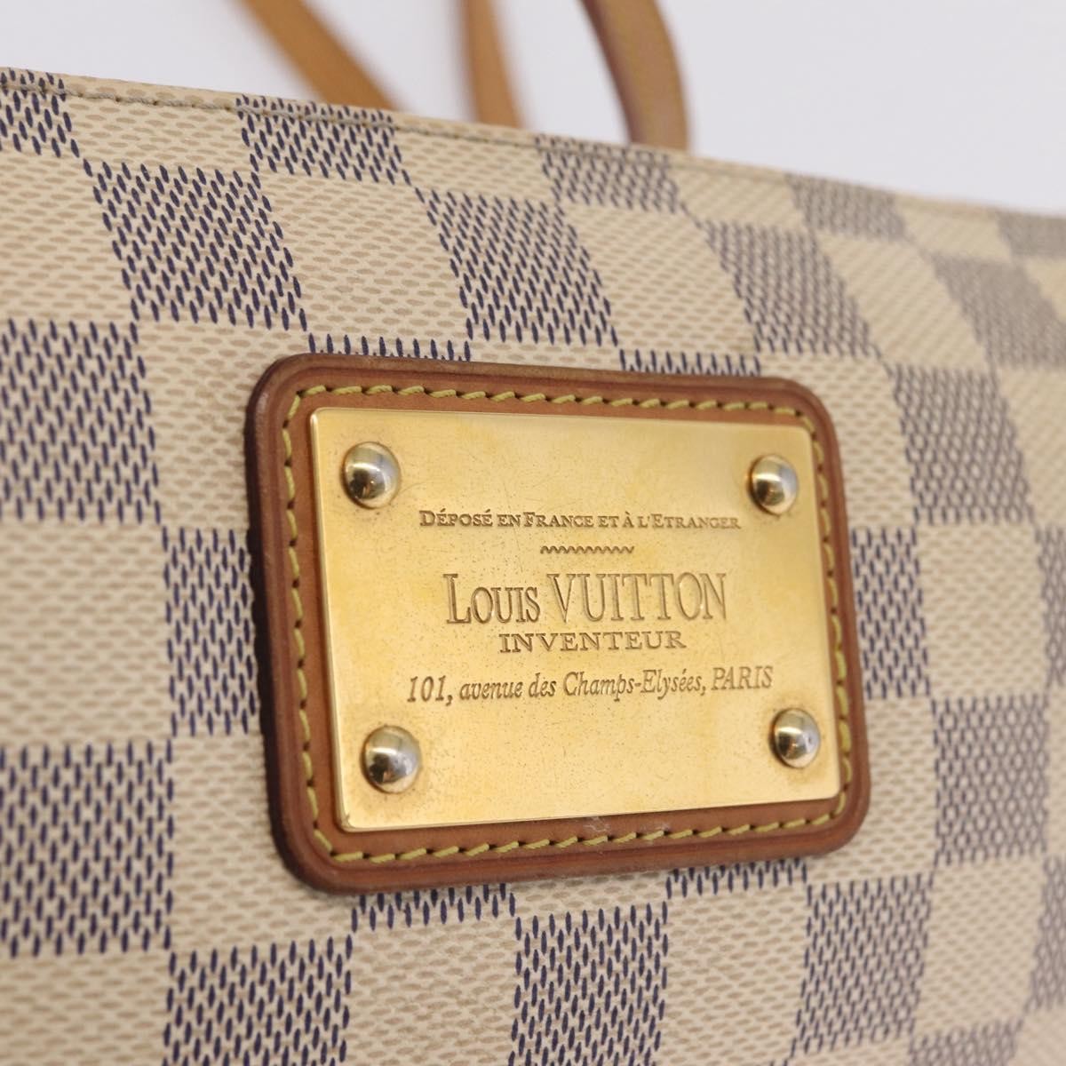 Louis Vuitton Eva Damier White Canvas Handbag (Pre-Owned)