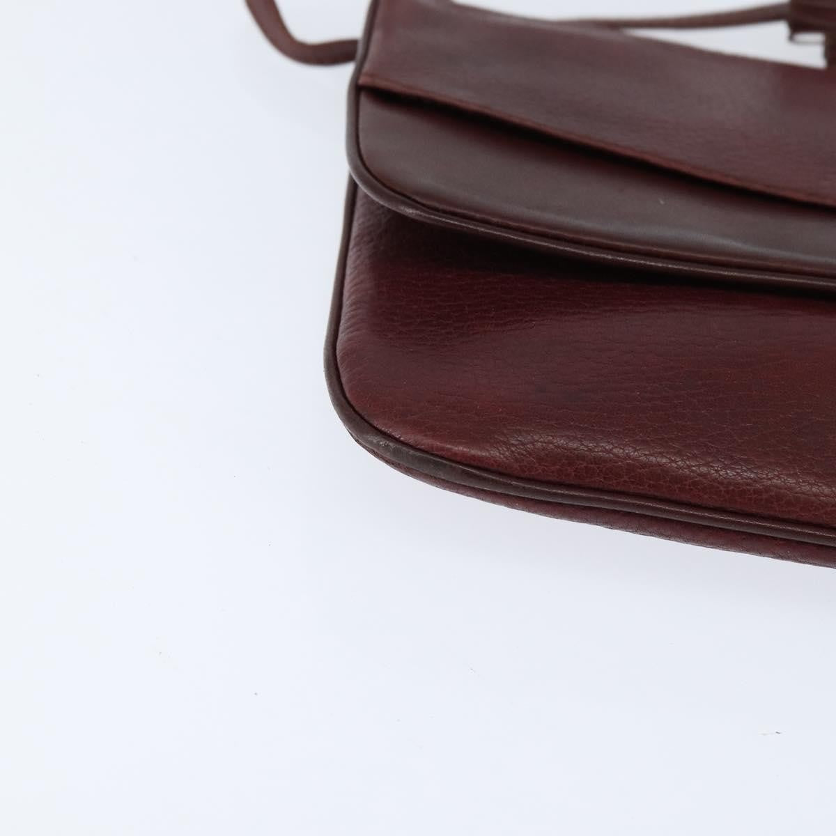 Cartier Must De Cartier Leather Burgundy Leather Shoulder Bag Bag (Pre-Owned)