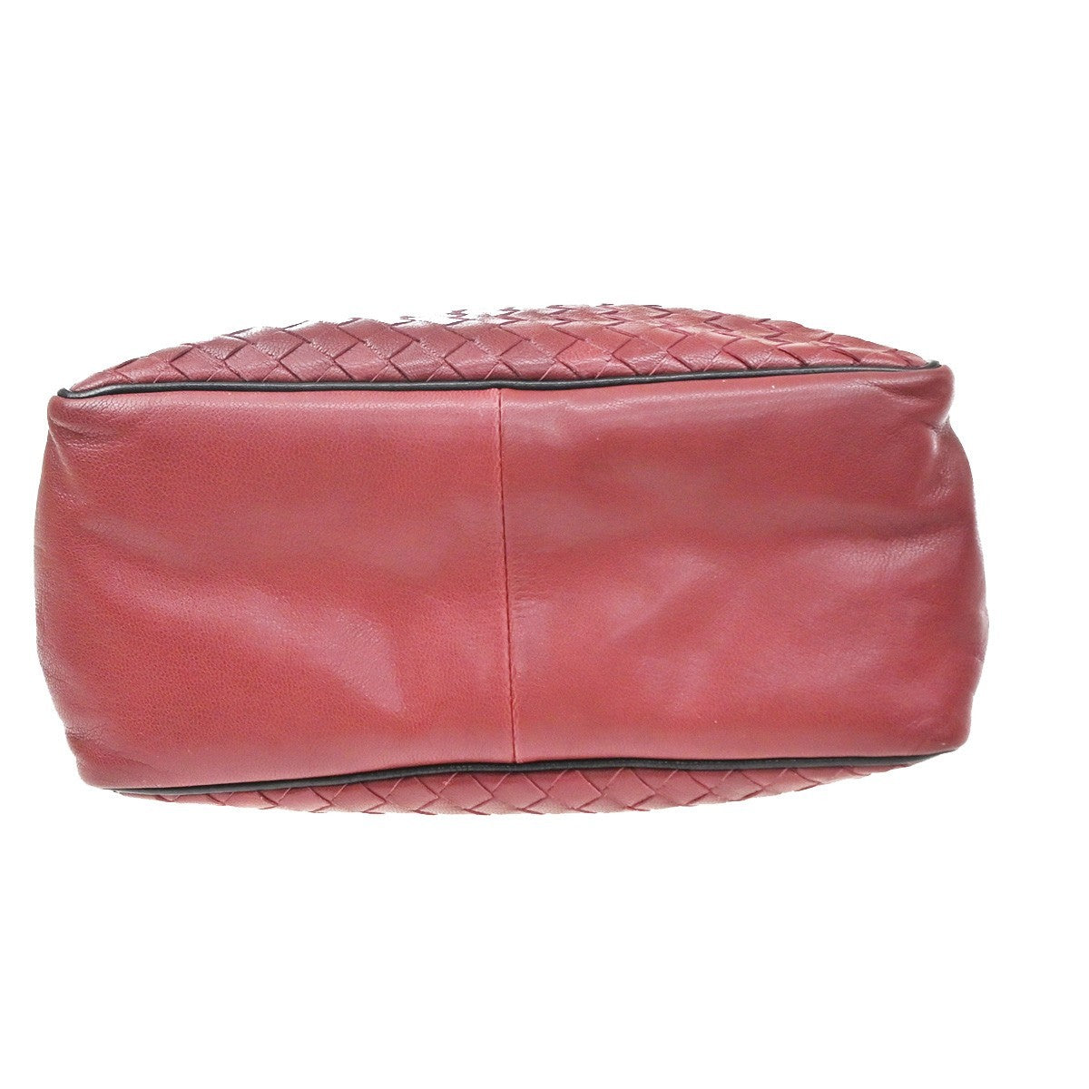 Bottega Veneta Convertible Open Tote Intrecciato Nappa Red Leather Tote Bag Bag (Pre-Owned)