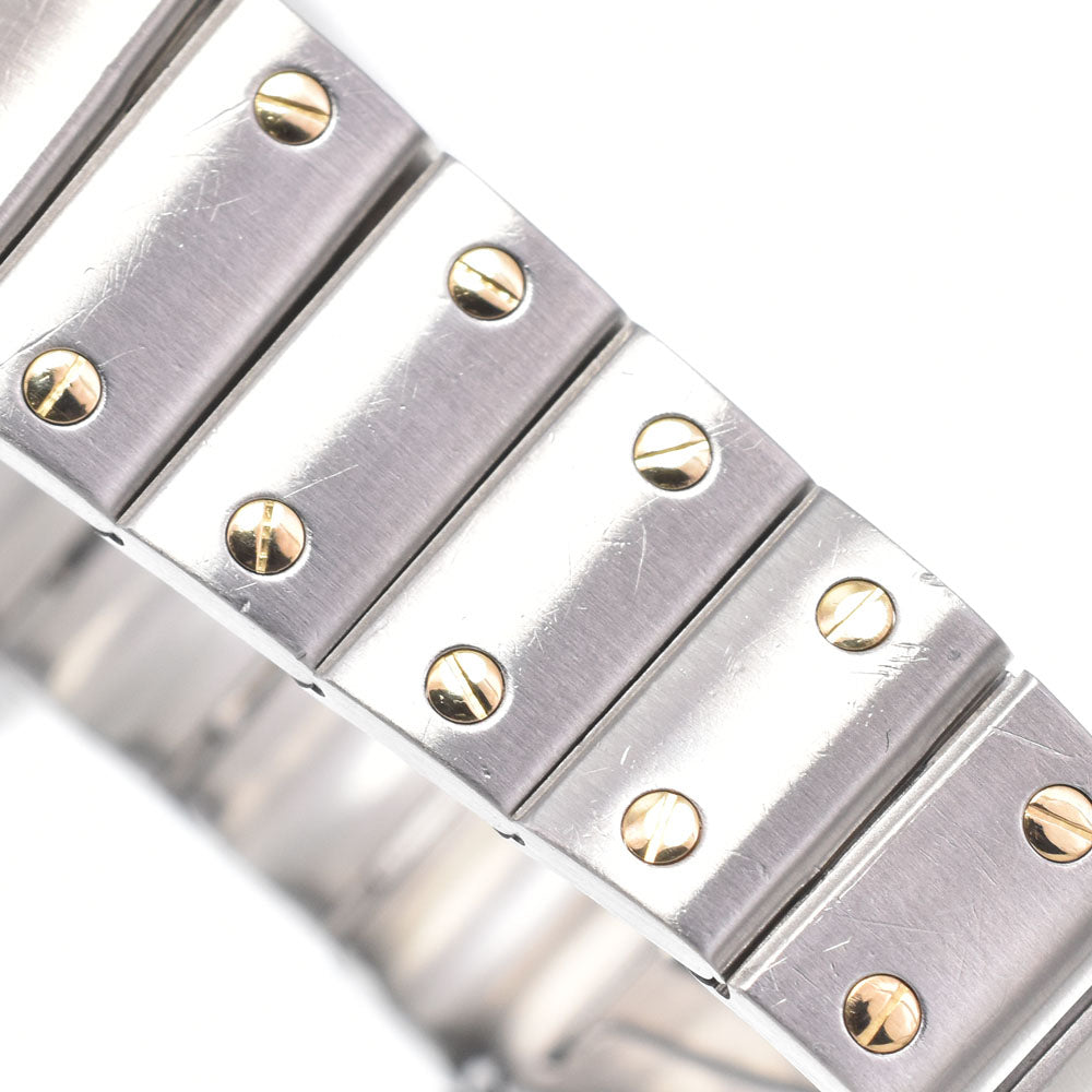 Cartier Santos De Cartier Galbee Quartz Stainless Steel And Yellow Gold Watch (Pre-Owned)