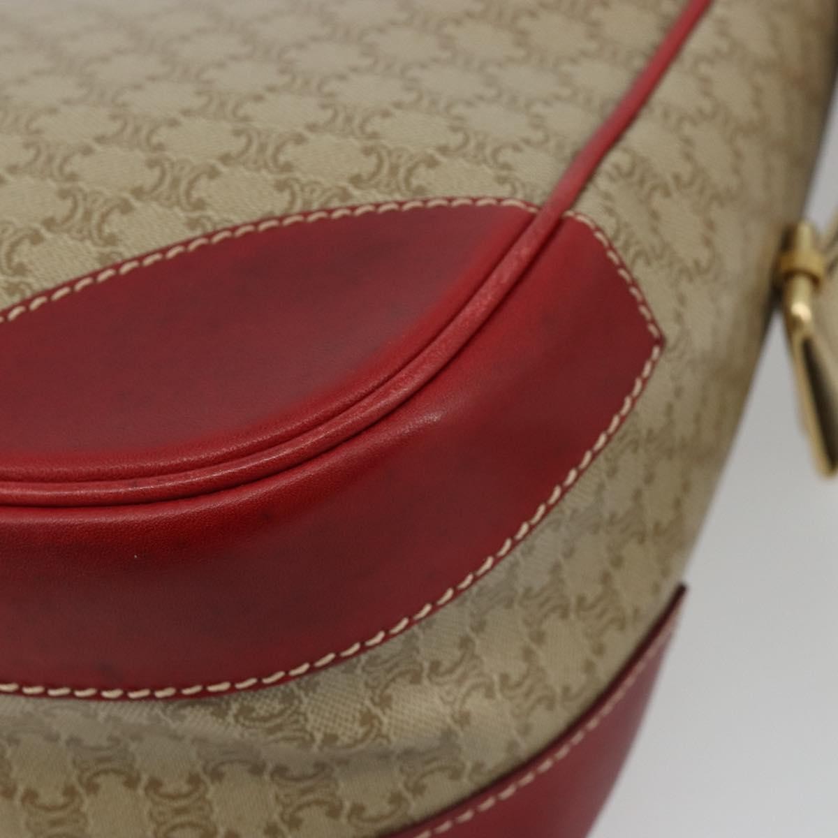 Celine Macadam Shoulder Pvc Leather Beige Canvas Shoulder Bag Bag (Pre-Owned)