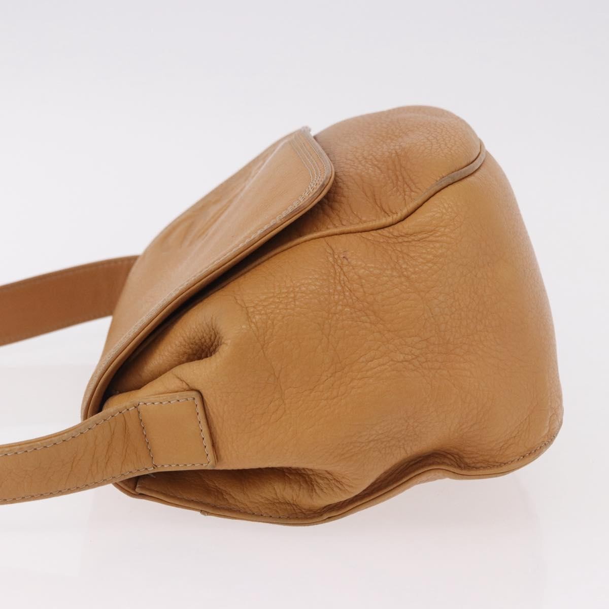 Loewe Anagram Leather Beige Leather Shoulder Bag Bag (Pre-Owned)