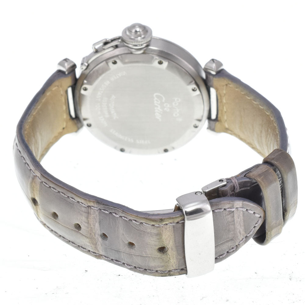 Cartier Pasha C Automatic Leather And Steel Watch (Pre-Owned)