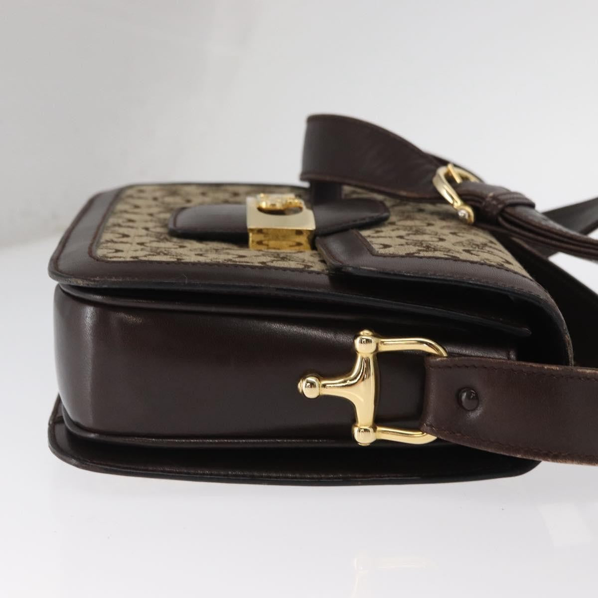 Celine Vintage Horse Carriage C Macadam Canvas And Leather Beige Canvas Shoulder Bag Bag (Pre-Owned)