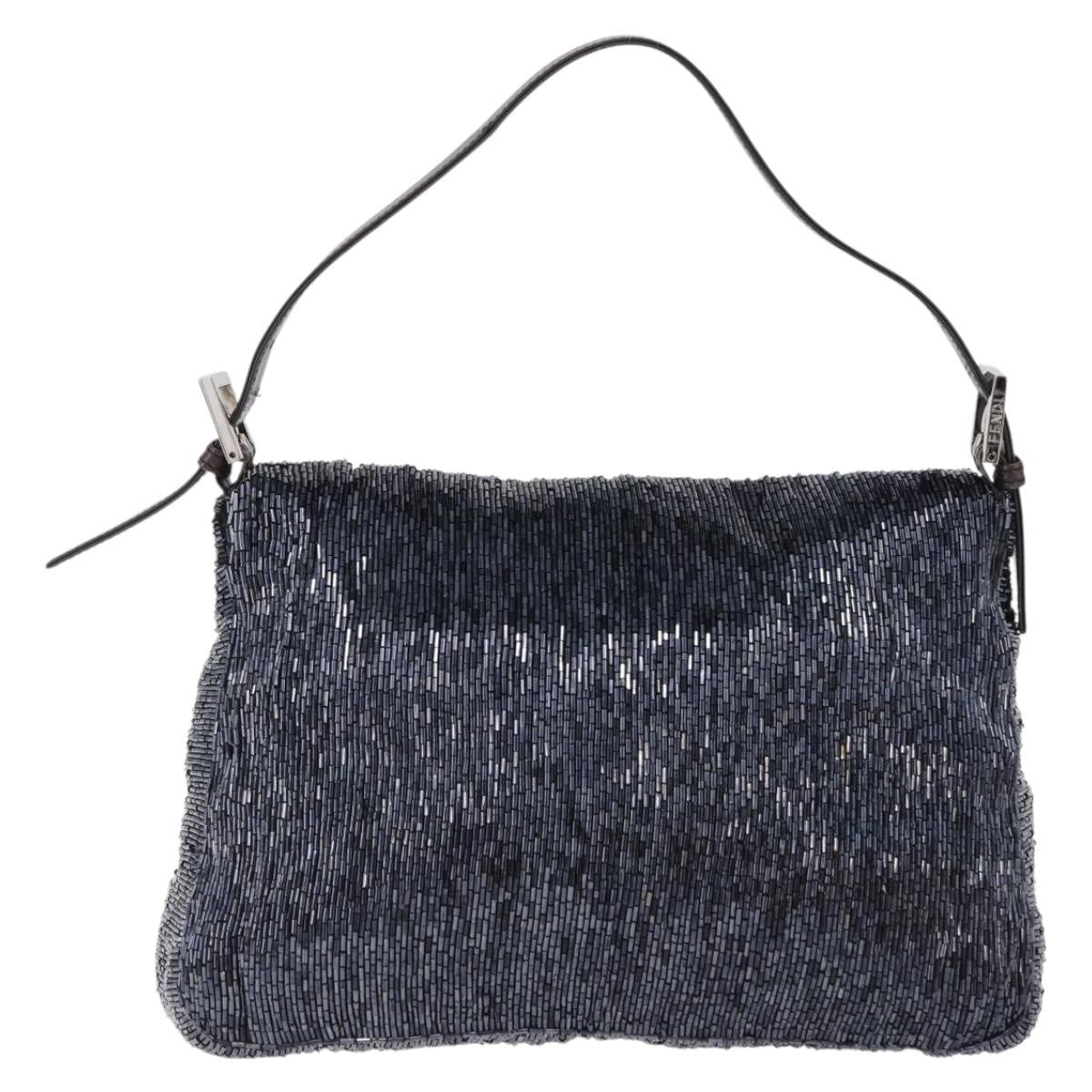 Fendi Baguette Sequins Navy Beads Handbag (Pre-Owned)