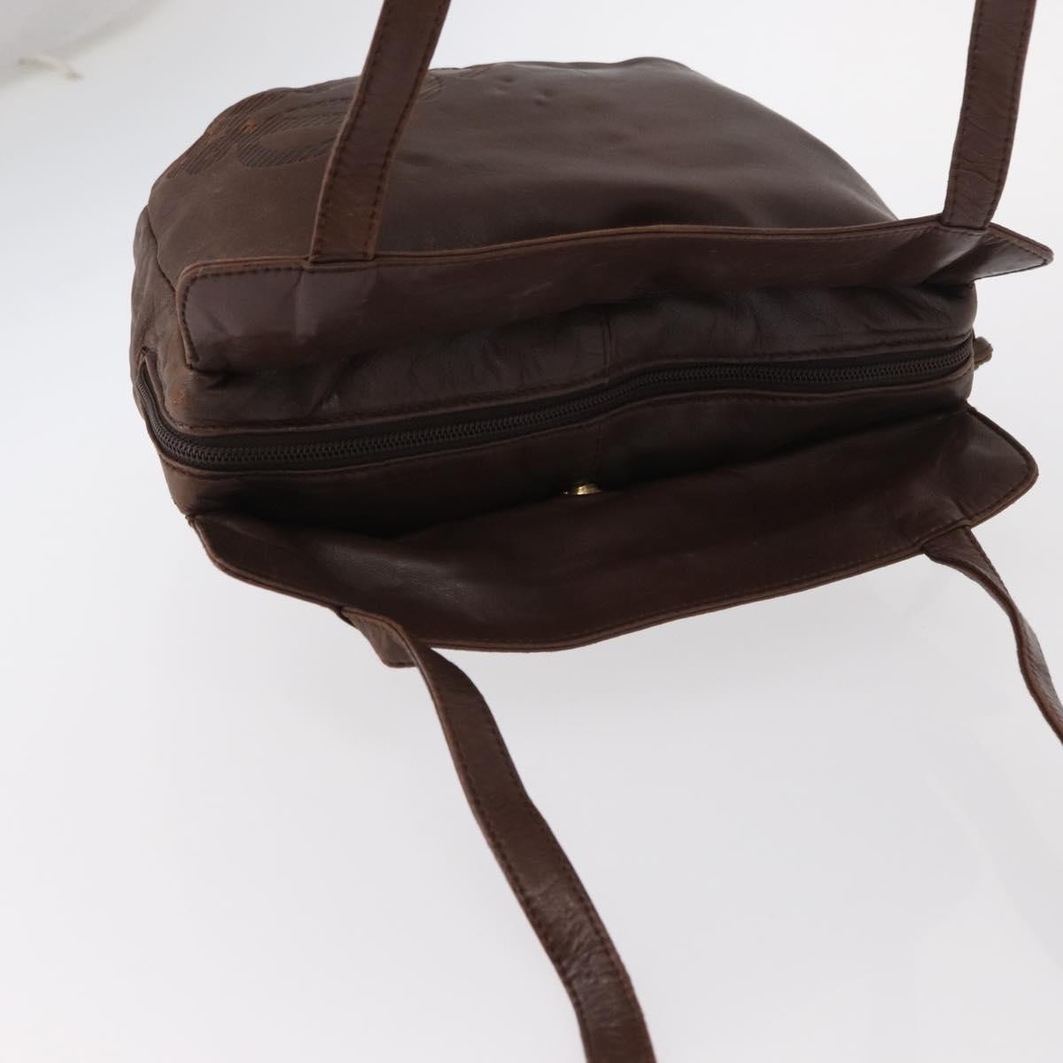 Loewe Anagram Leather Brown Leather Shoulder Bag Bag (Pre-Owned)