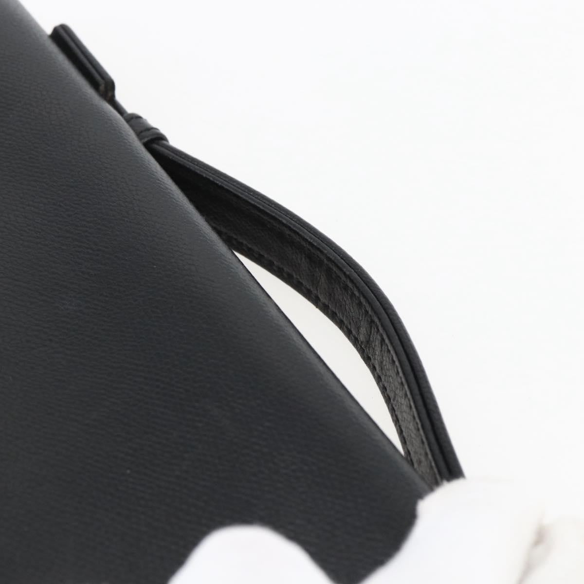 Saint Laurent Handbag Leather Black Leather Handbag (Pre-Owned)