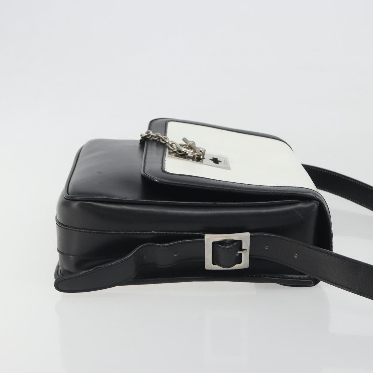 Celine Vintage Leather White Leather Shoulder Bag Bag (Pre-Owned)