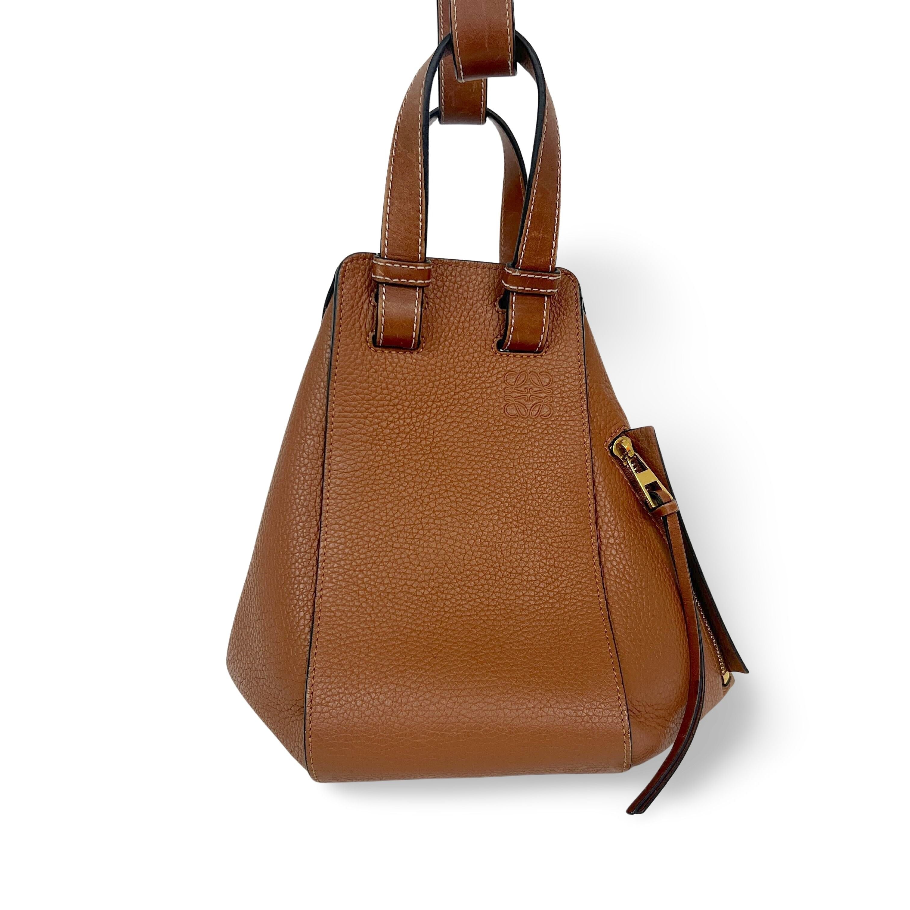 Loewe Hammock Leather Brown Leather Handbag (Pre-Owned)