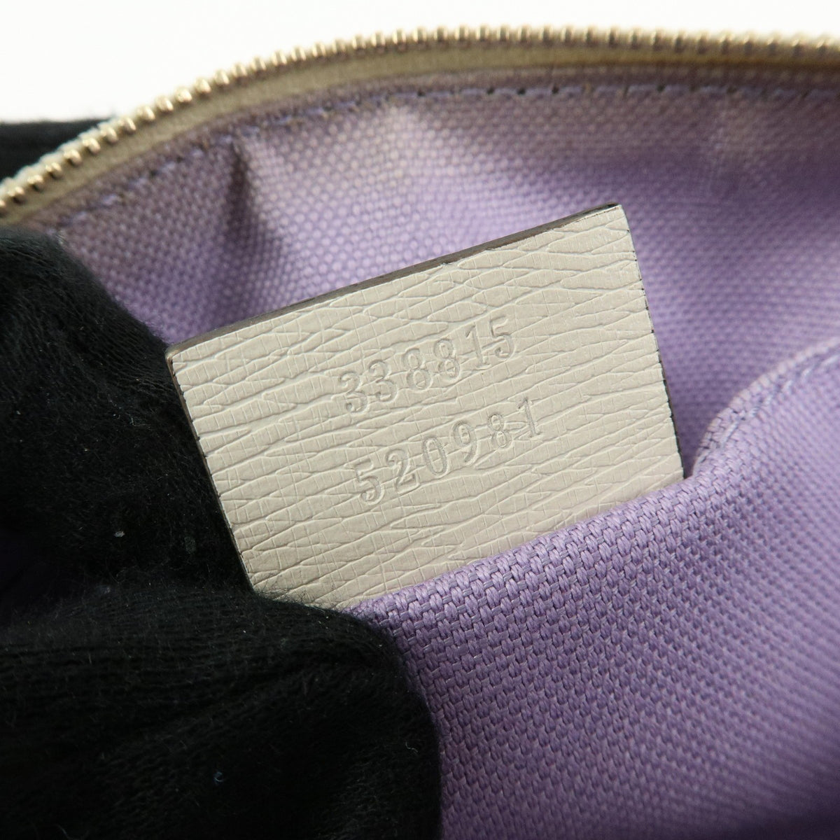 Gucci Bamboo Zip Pouch Flora Leather Beige Leather Clutche & Pouche Bag (Pre-Owned)