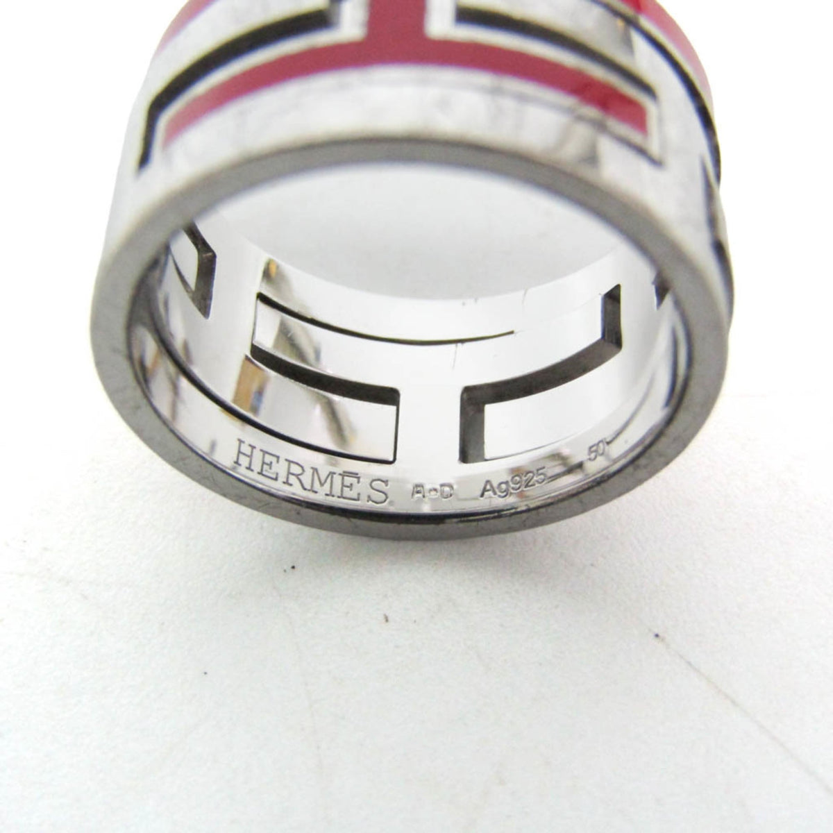 Hermes Move H Ring Silver Silver Sterling_Silver Ring Jewelry (Pre-Owned)