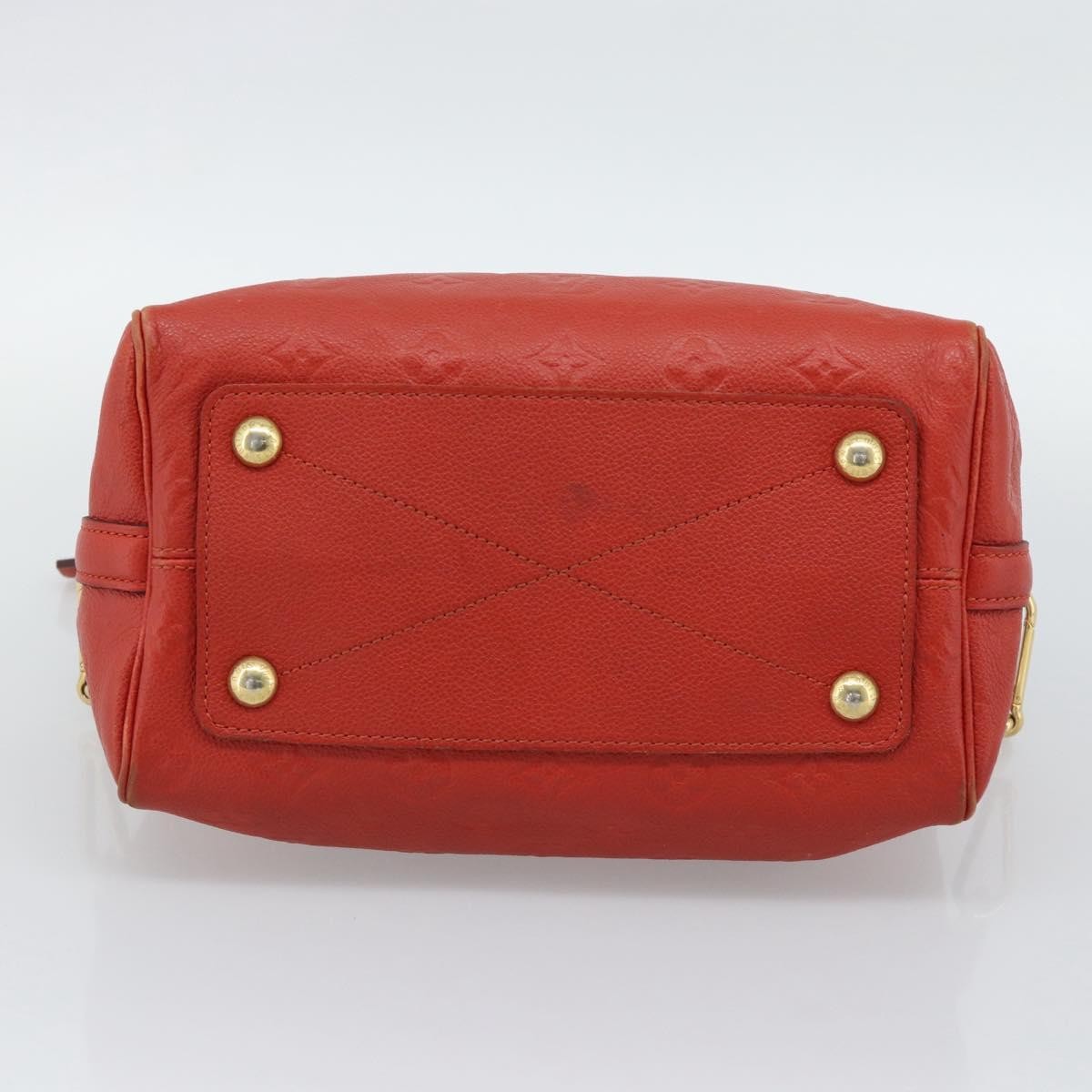 Louis Vuitton Speedy Bandouliere Monogram Empreinte Leather Red Leather Handbag (Pre-Owned)