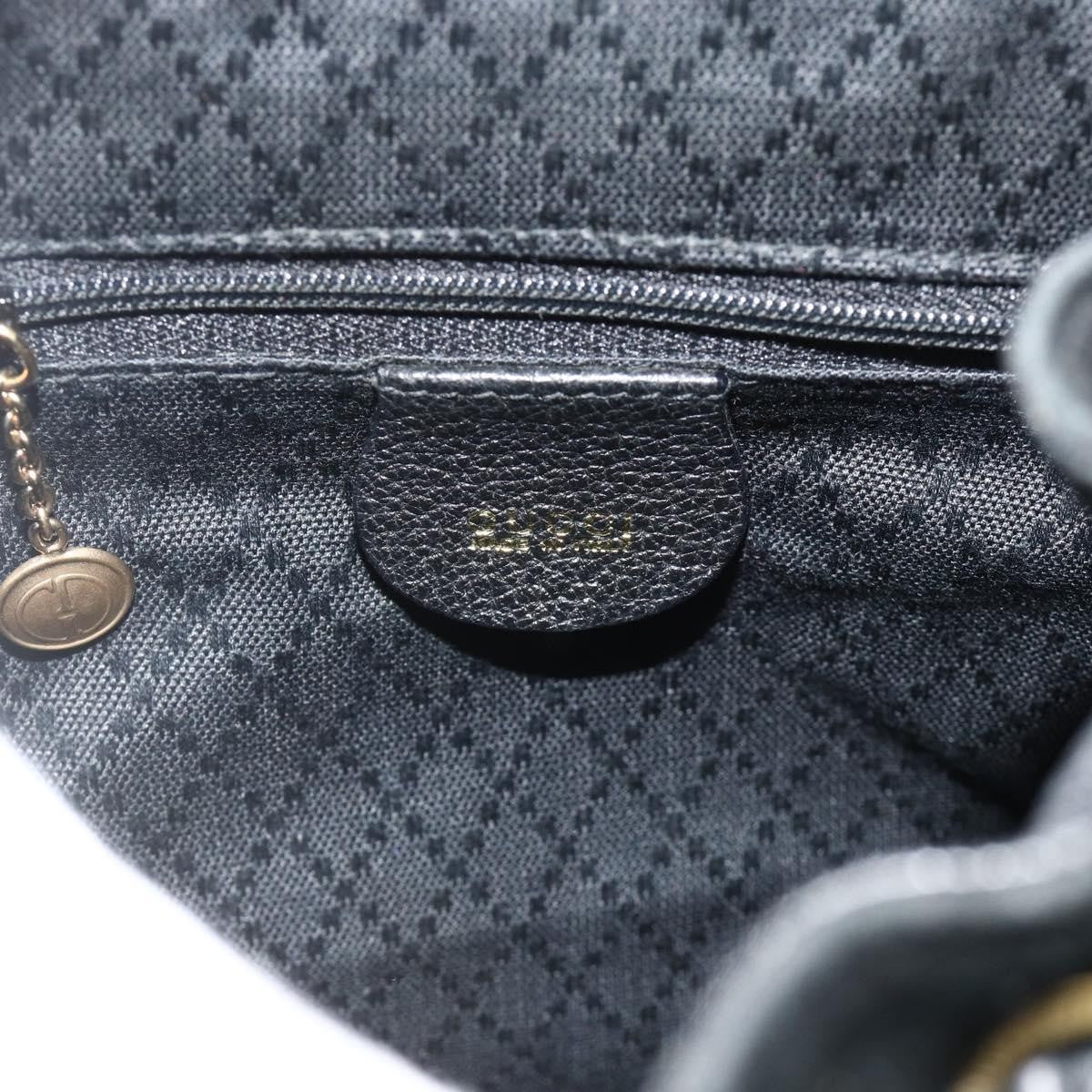 Gucci Gucci Bamboo Daim Black Suede Backpack Bag (Pre-Owned)