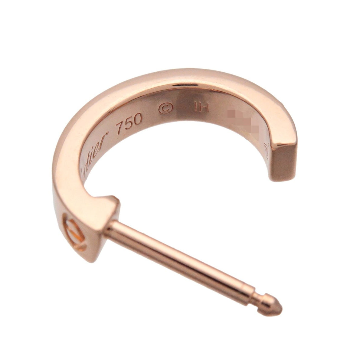 Cartier Love Hoop 18K Rose Gold Gold Rose_Gold Earrings Jewelry (Pre-Owned)