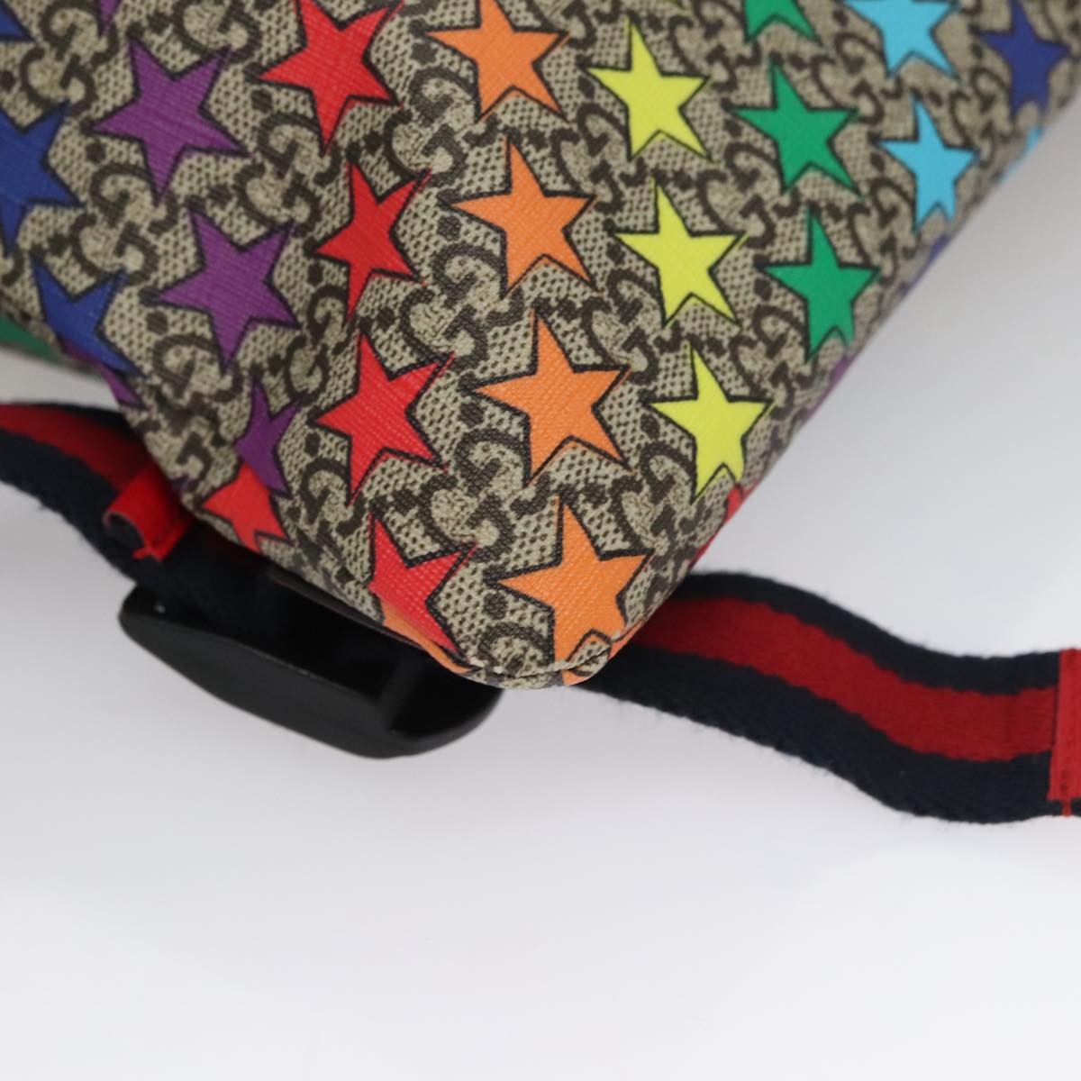 Gucci Children's Drawstring Printed Gg Coated Canvas Multicolour Canvas Backpack Bag (Pre-Owned)